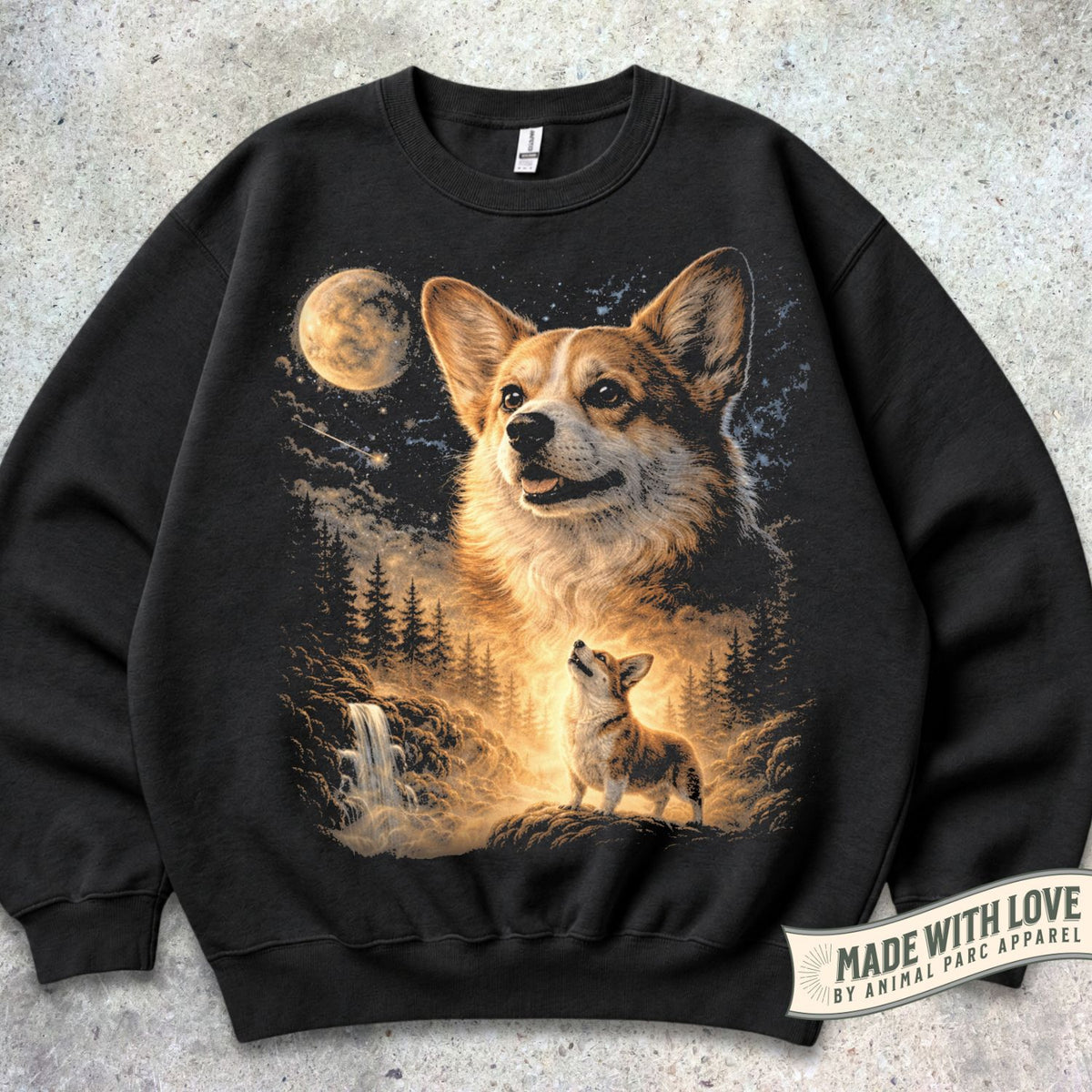 Moonlight Corgi Crewneck