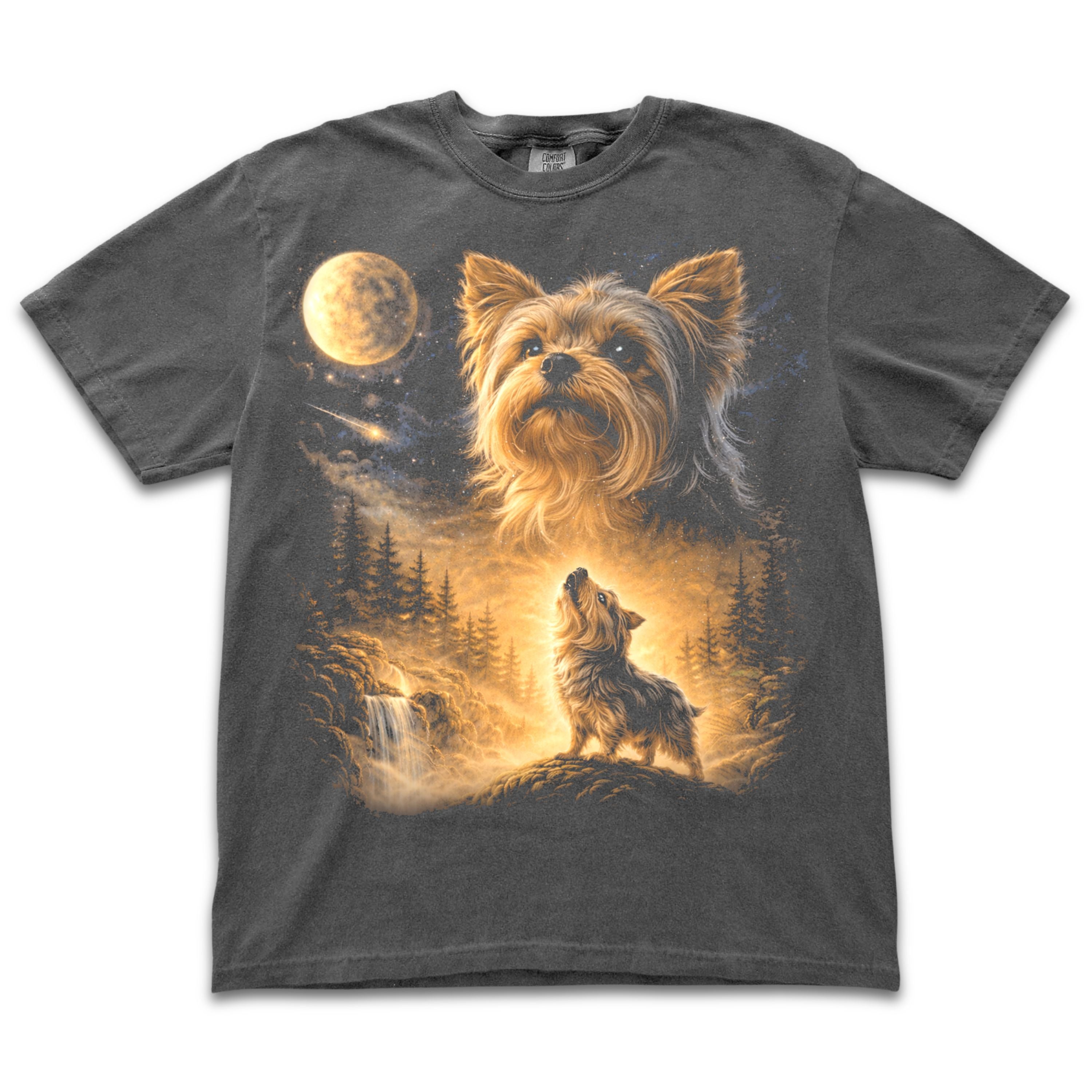 Yorkie Howling To The Moon