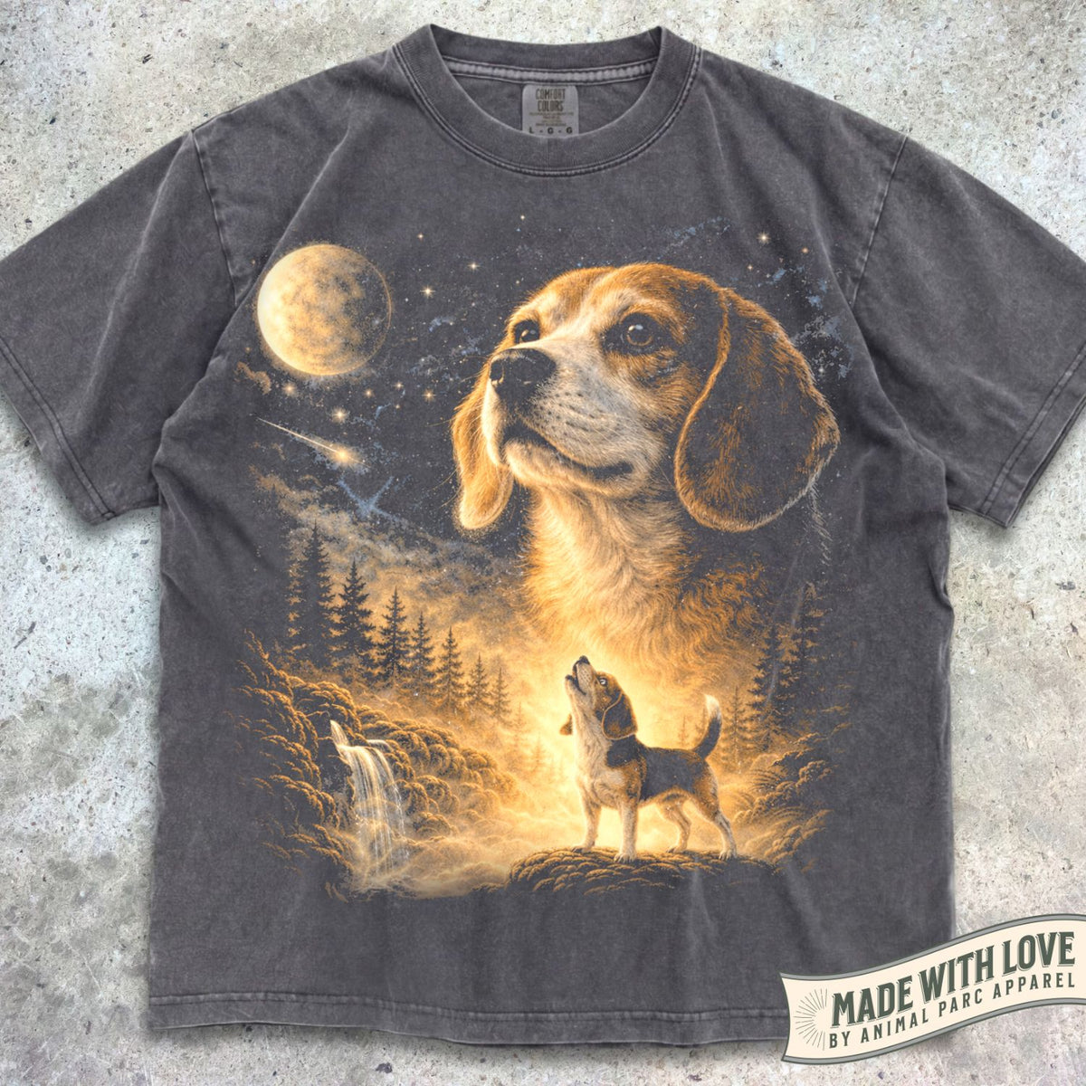 Beagle Howling Moon Tee