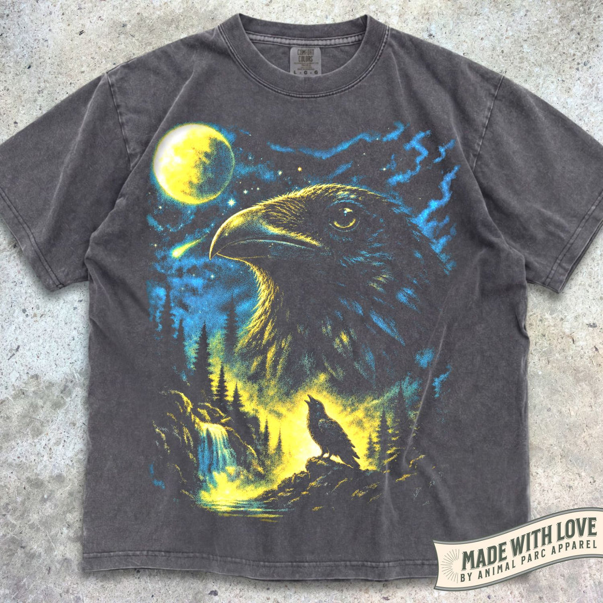 Raven Howling Moon Tee