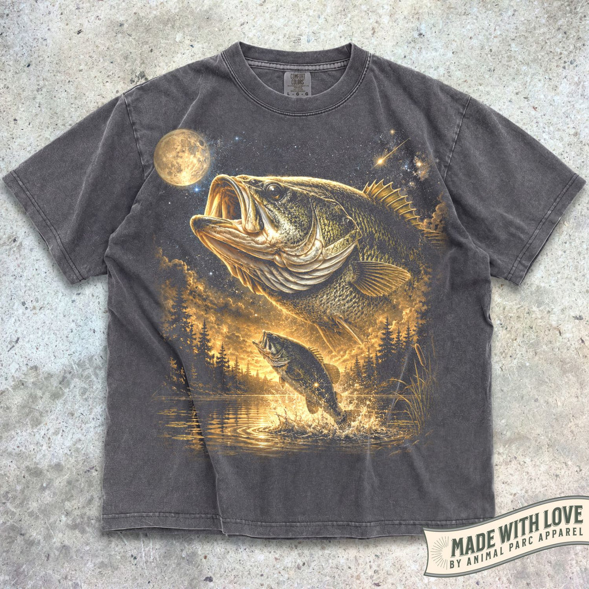 Bass Howling to the Moon Tee