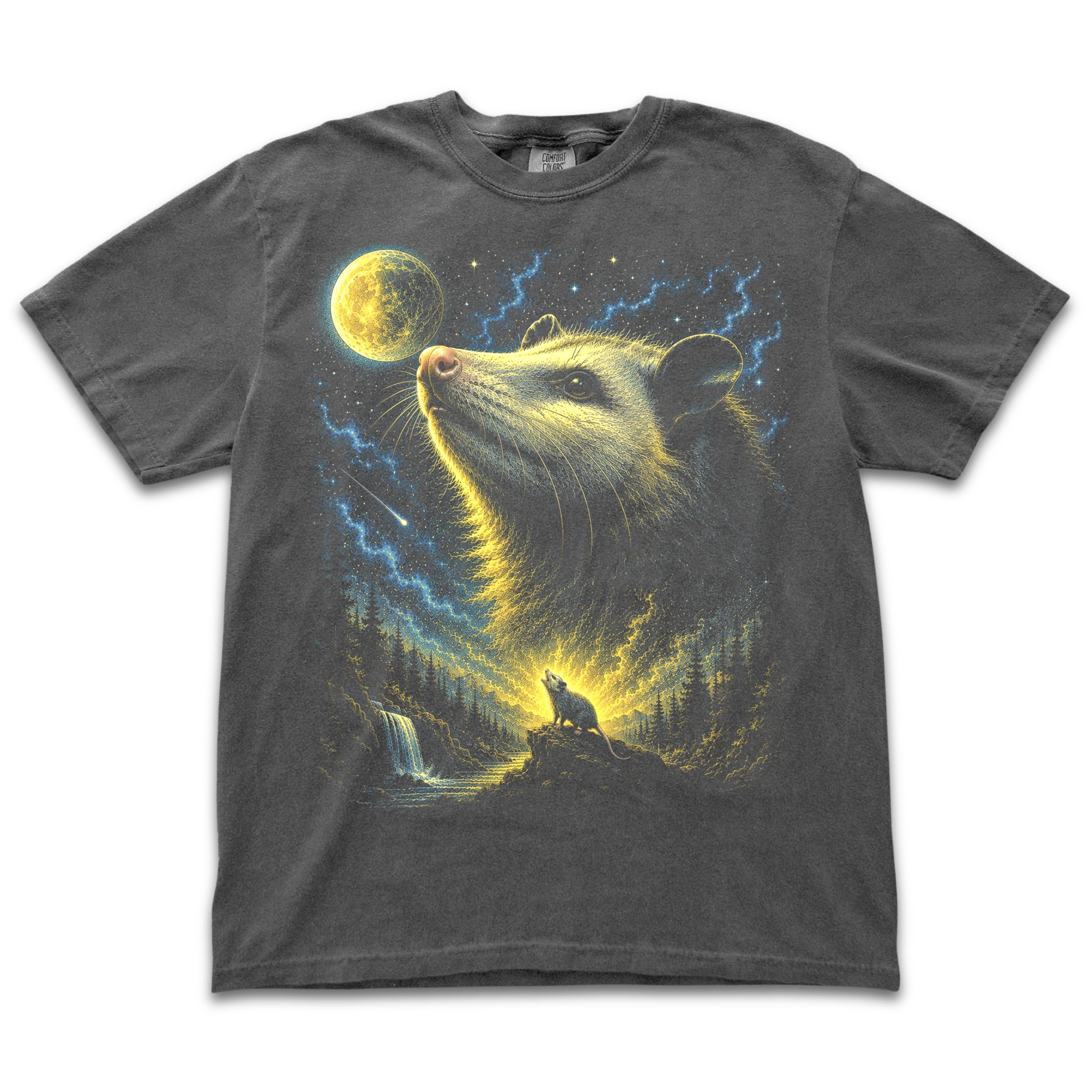 Raccoon Howling to the Moon
