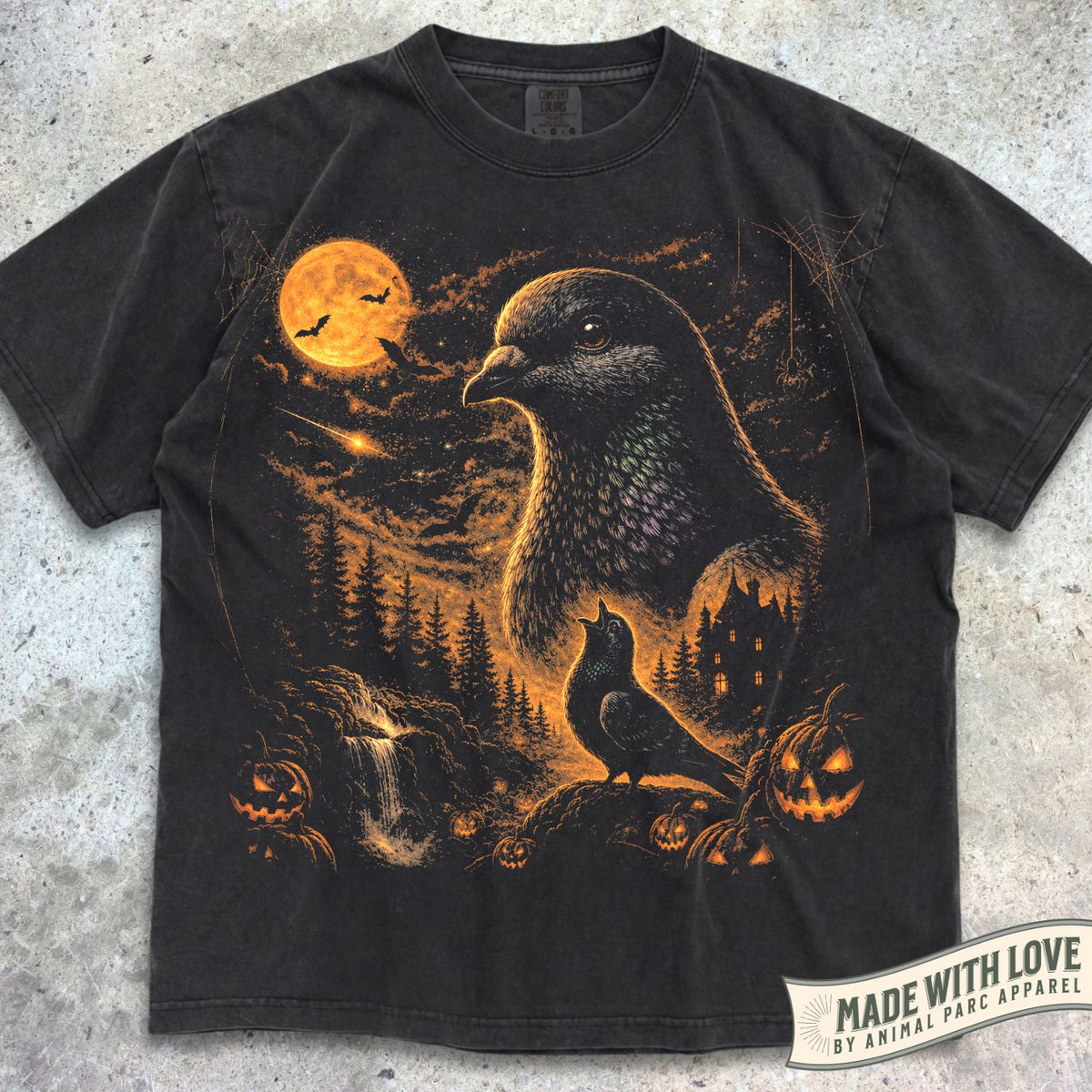 Halloween Howling Pigeon Tee