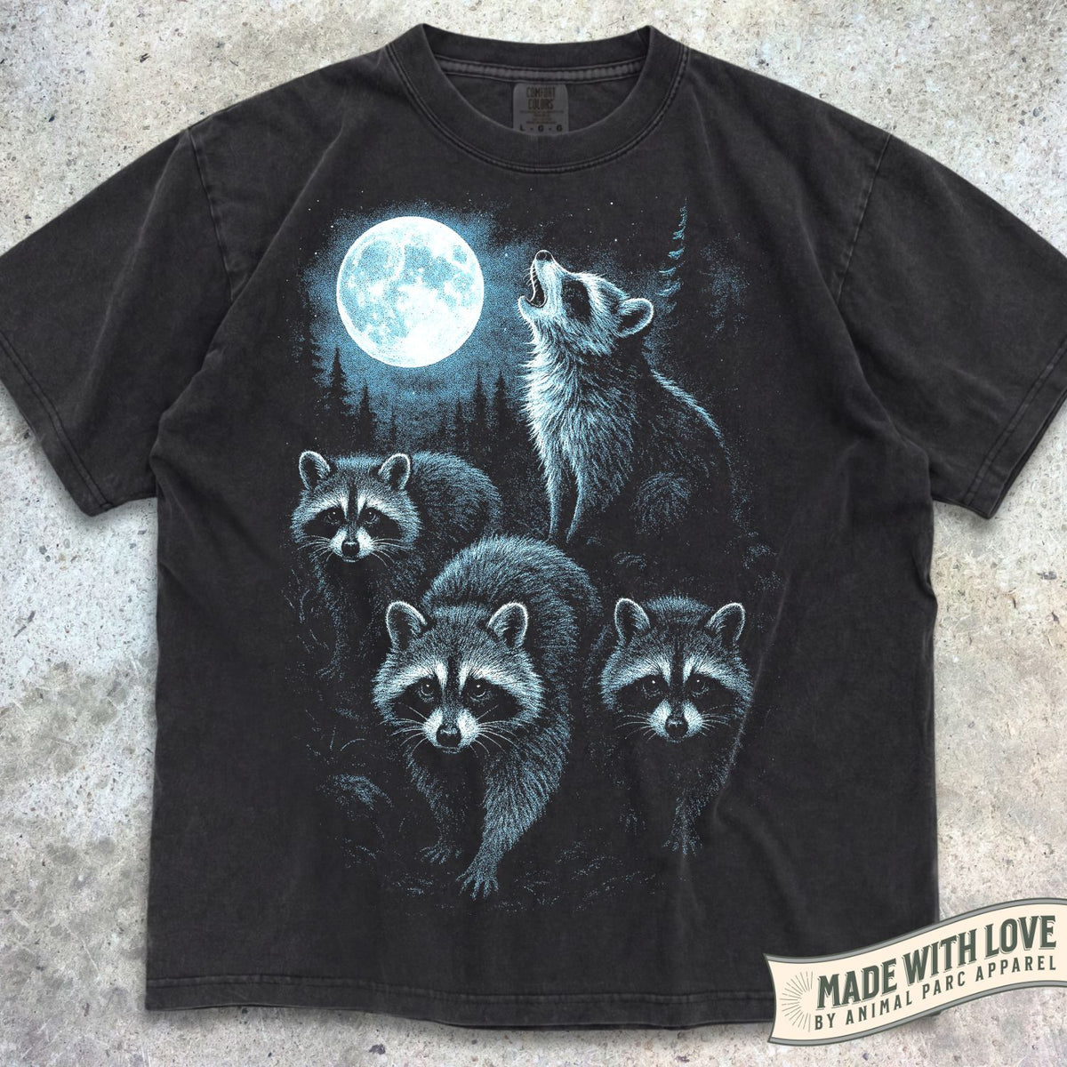 Full Moon Raccoons Tee
