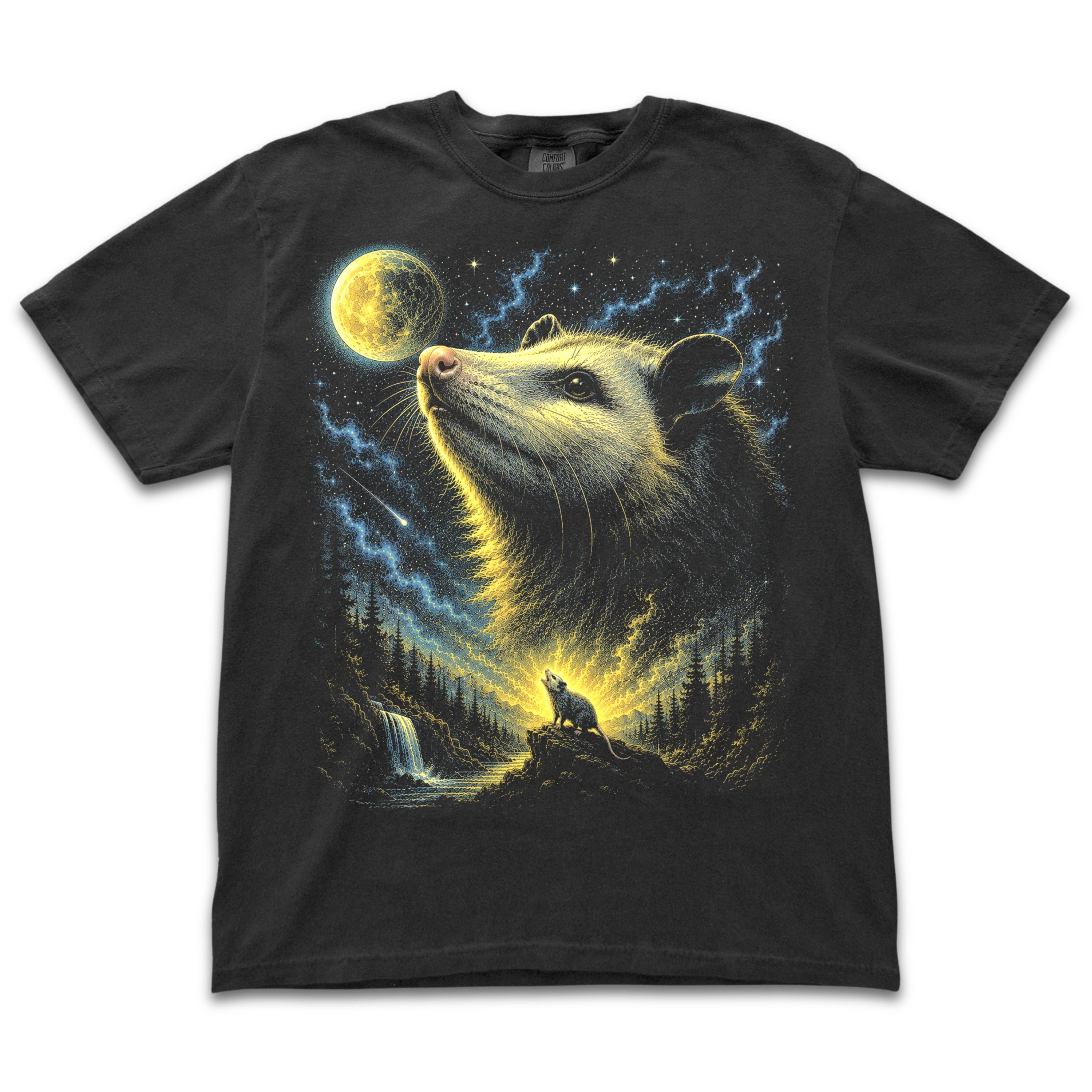 Raccoon Howling to the Moon