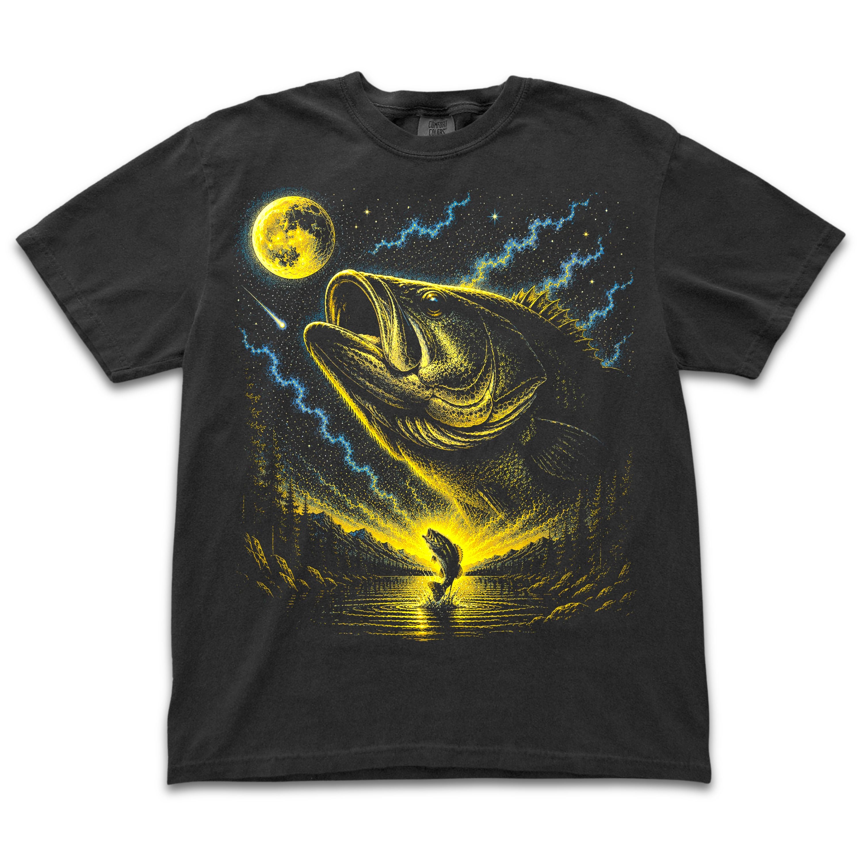 Bass Fish Howling to the Moon