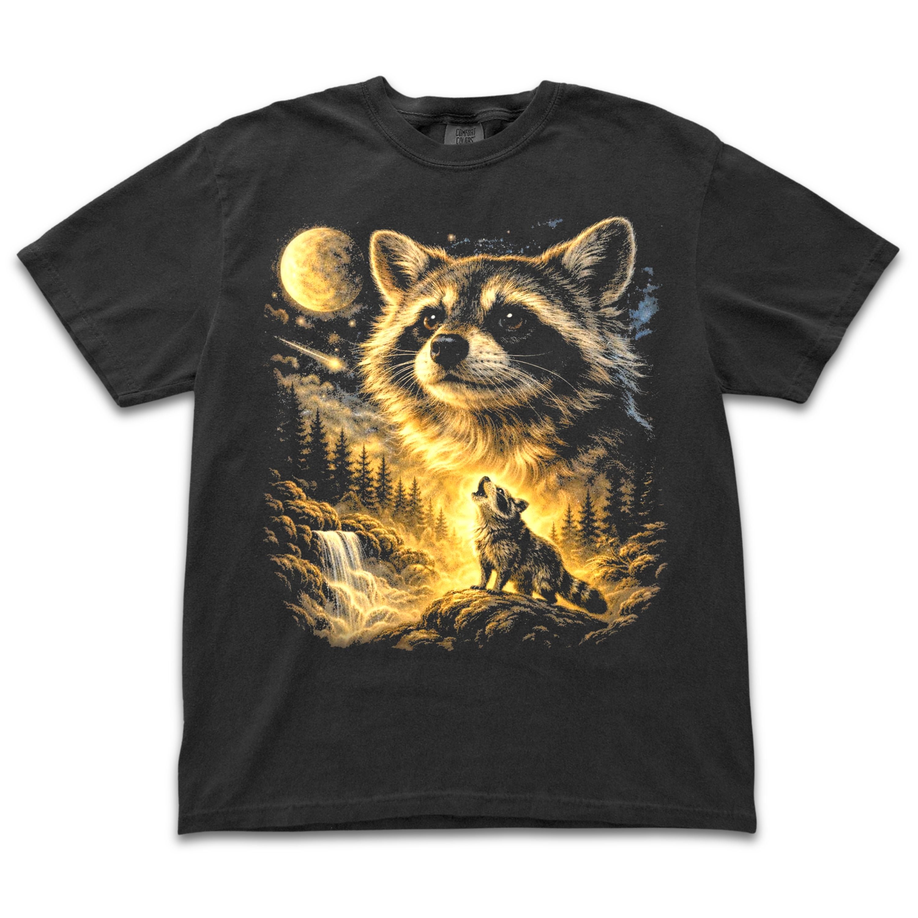 Raccoon Howling to the Moon