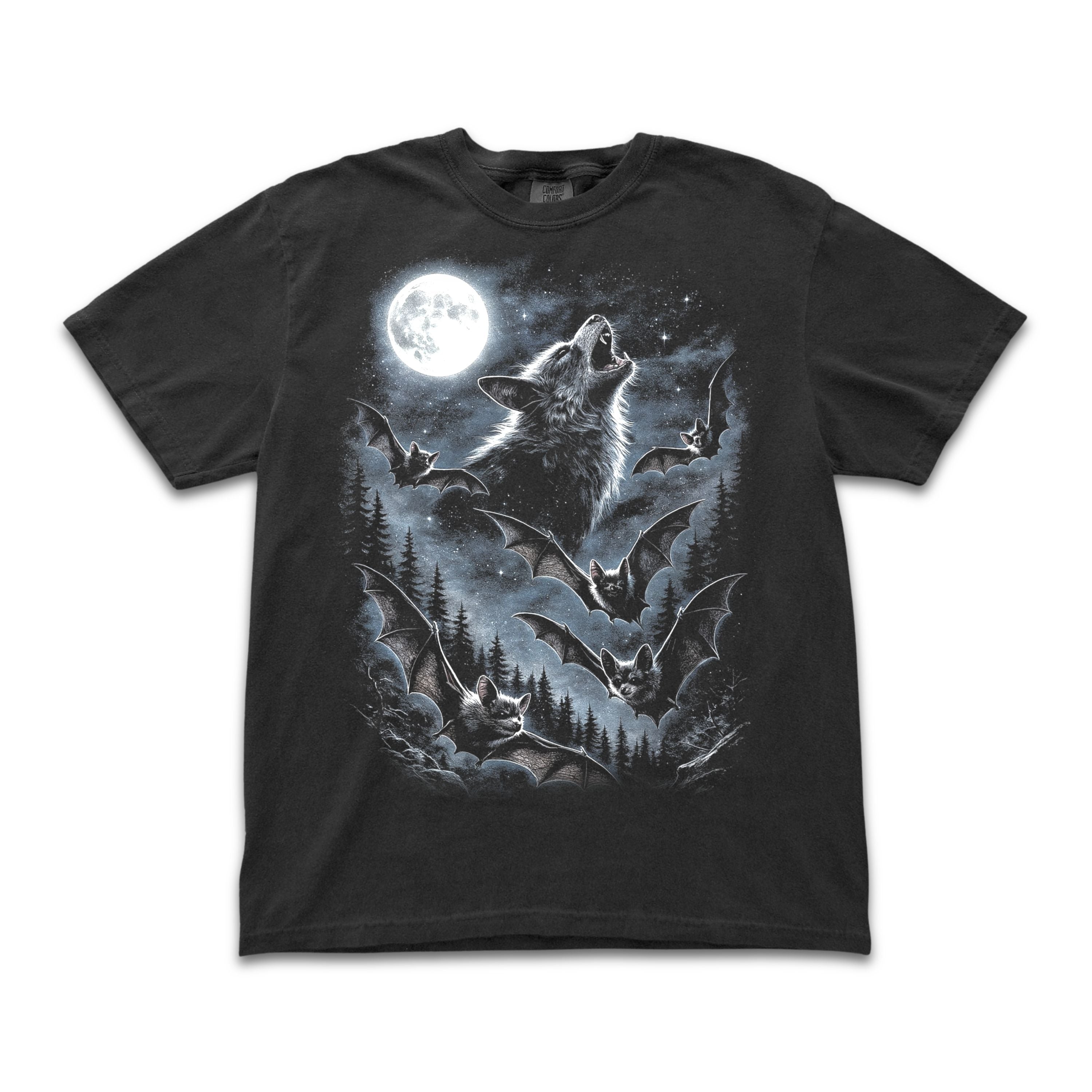 Bats Howling Moon Tee