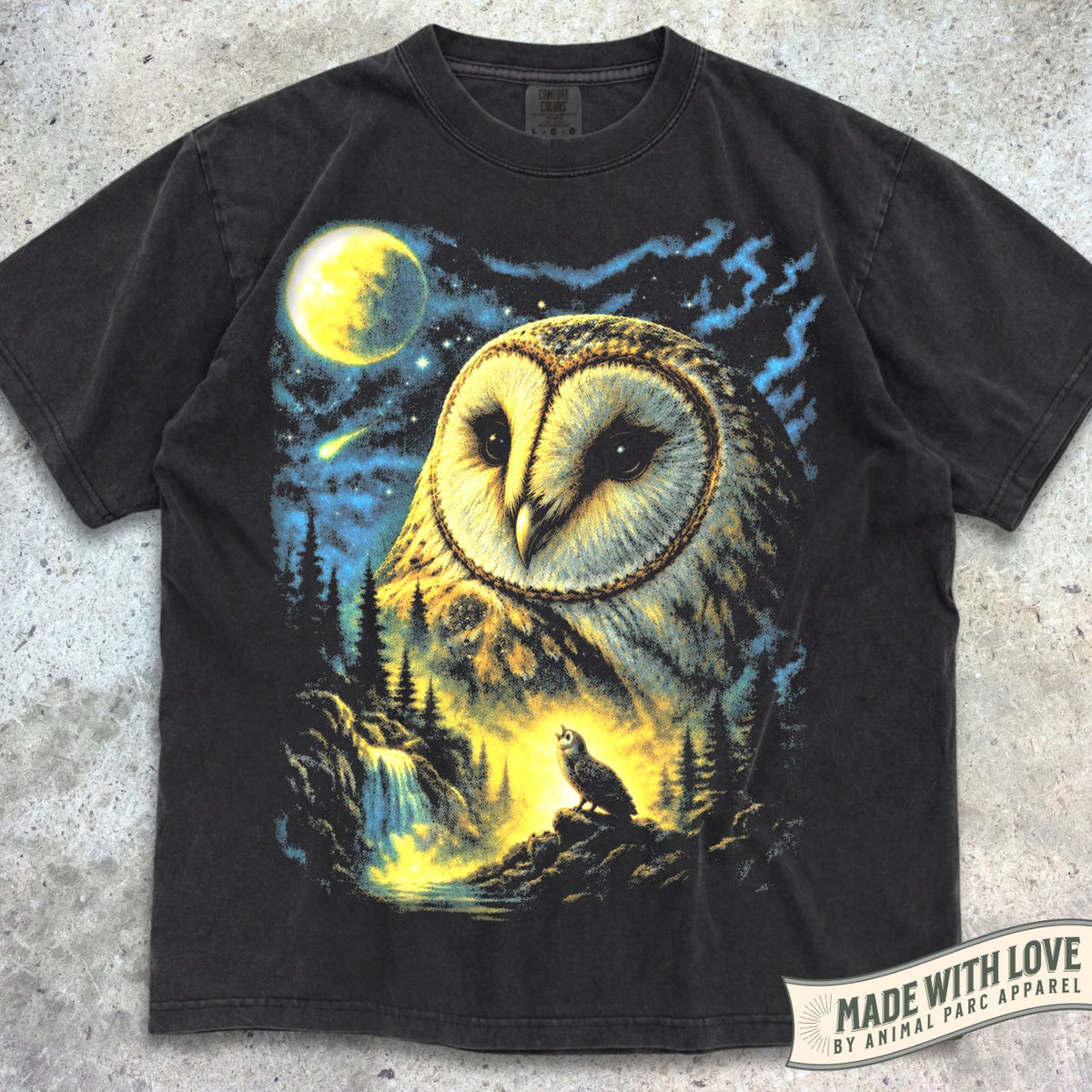 Barn Owl Howling Moon Tee