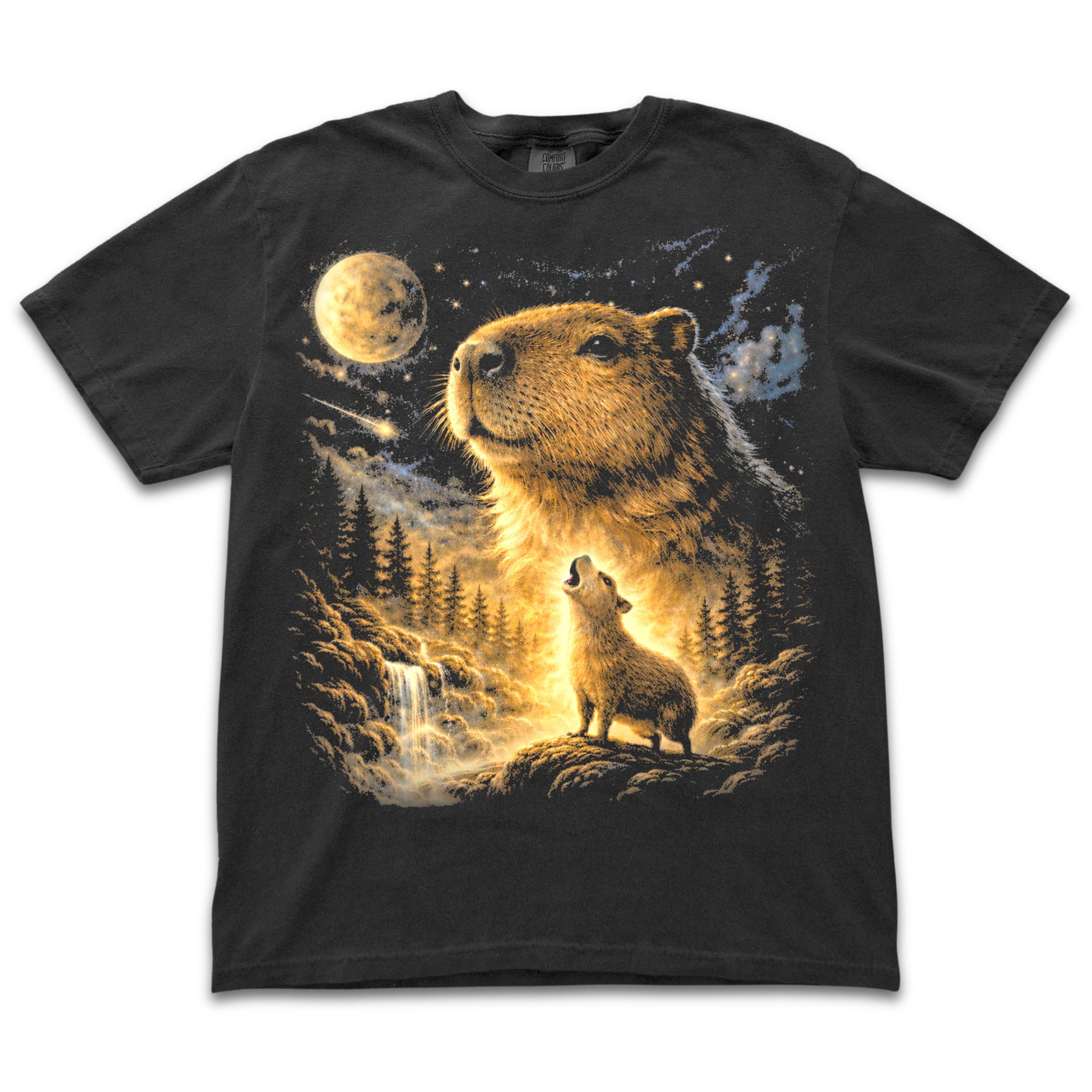 Capybara Howling to the Moon