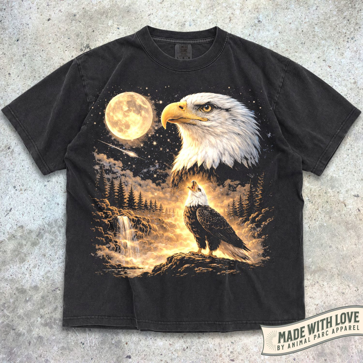 Bald Eagle Howling Moon Tee