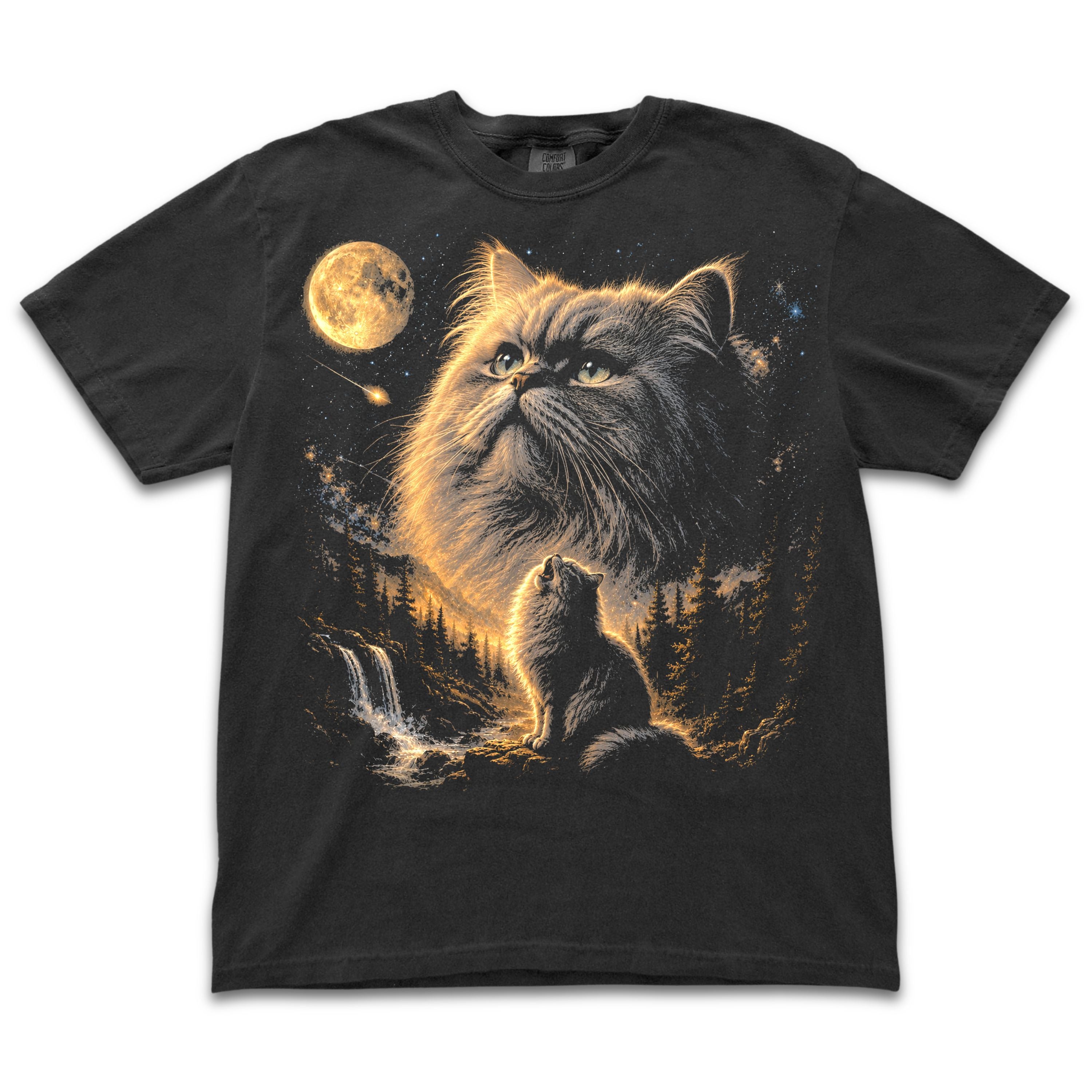Persian Cat Howling to the Moon
