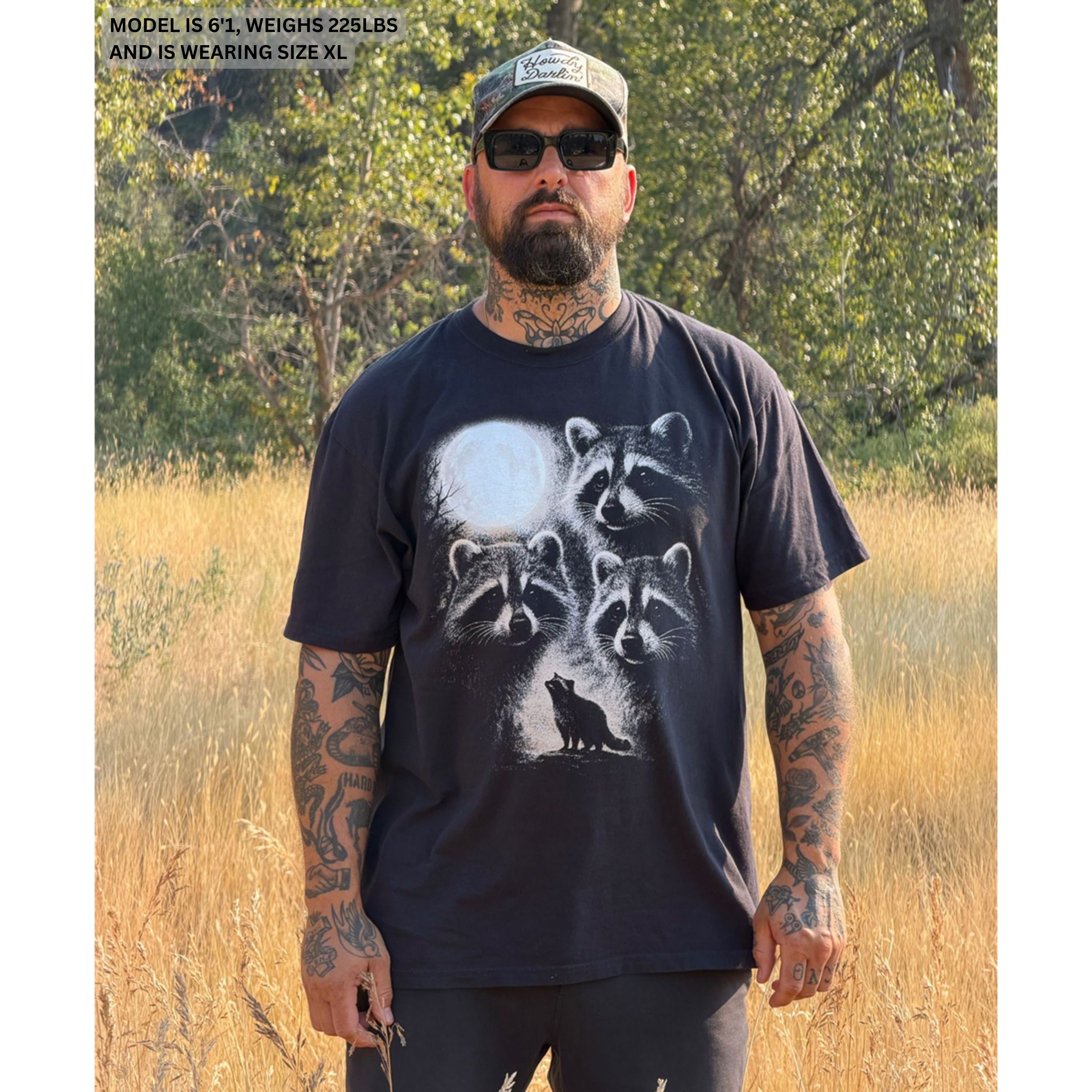 Raccoons Full Moon Tee