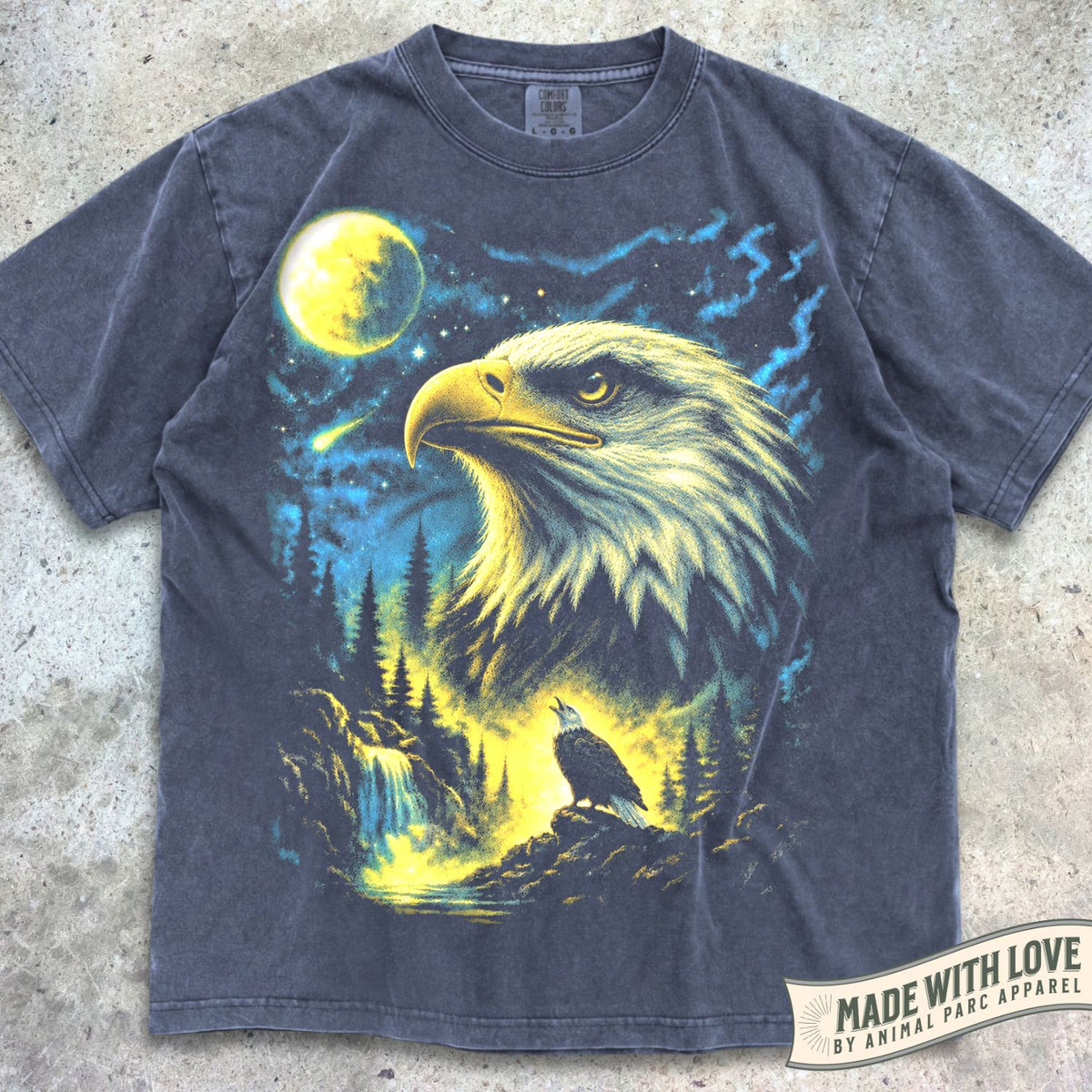 Bald Eagle Howling Moon Tee