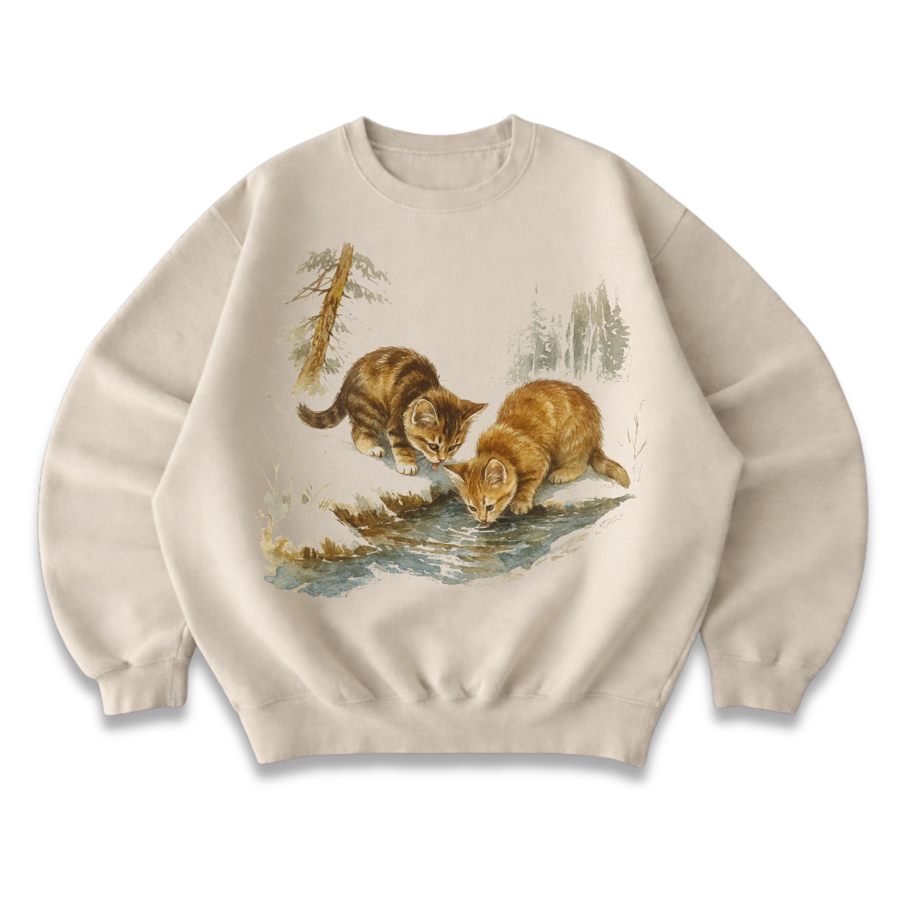 Kittens in Nature Crewneck