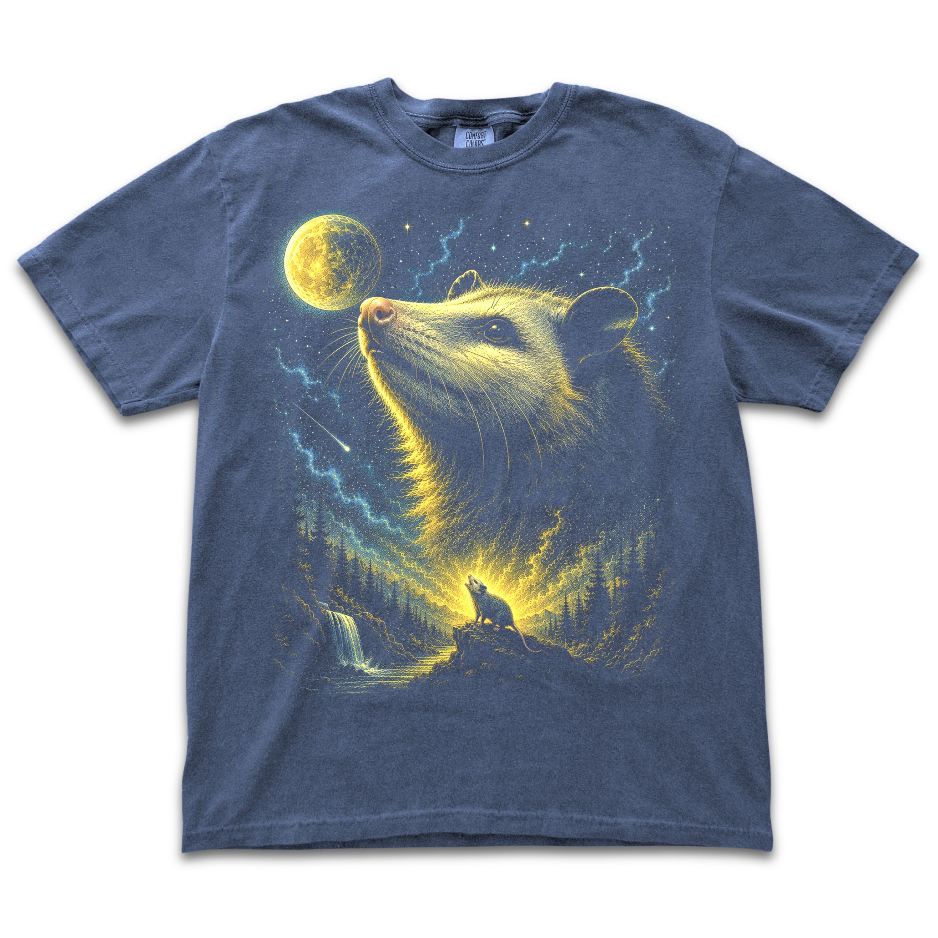 Raccoon Howling to the Moon