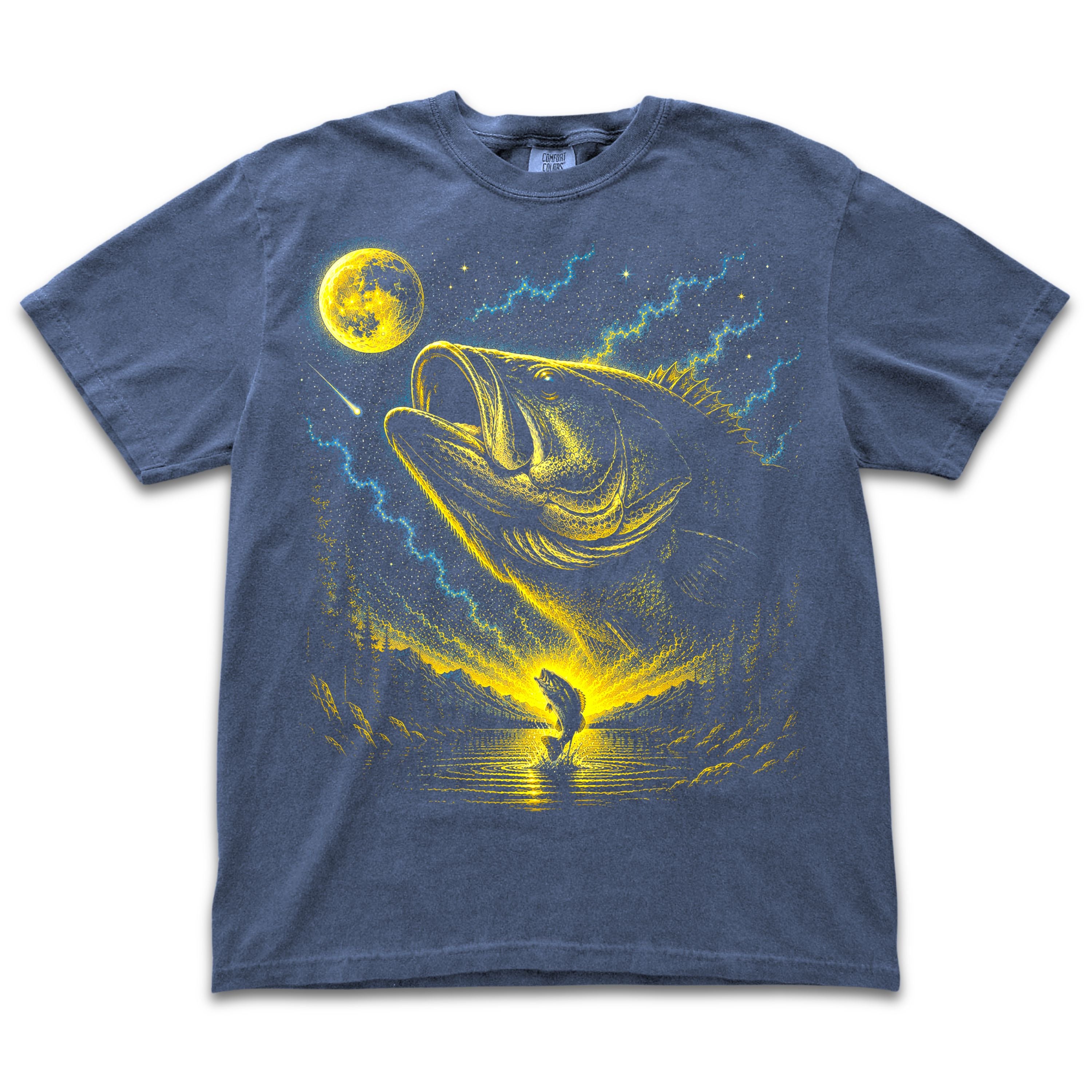 Bass Fish Howling to the Moon