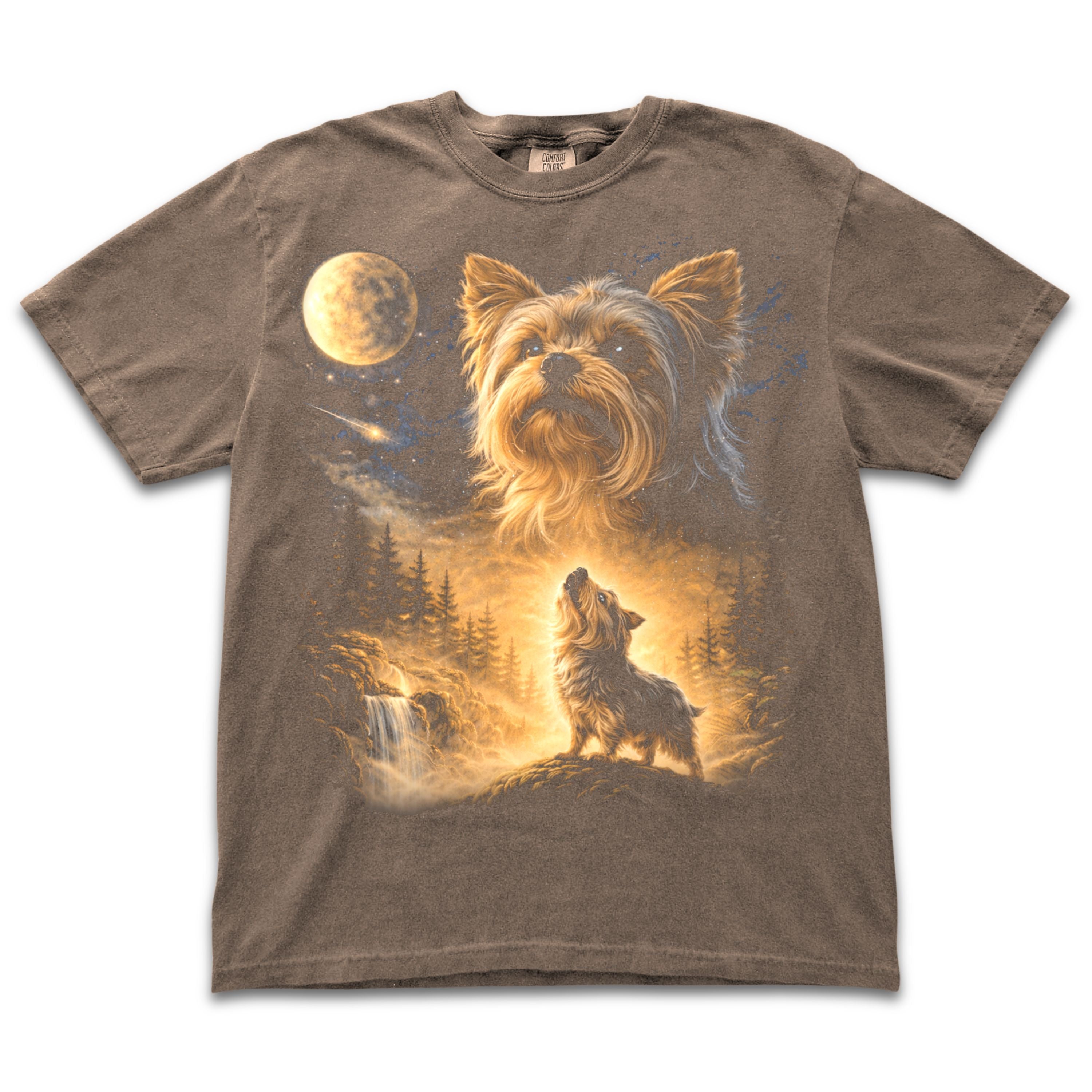 Yorkie Howling To The Moon