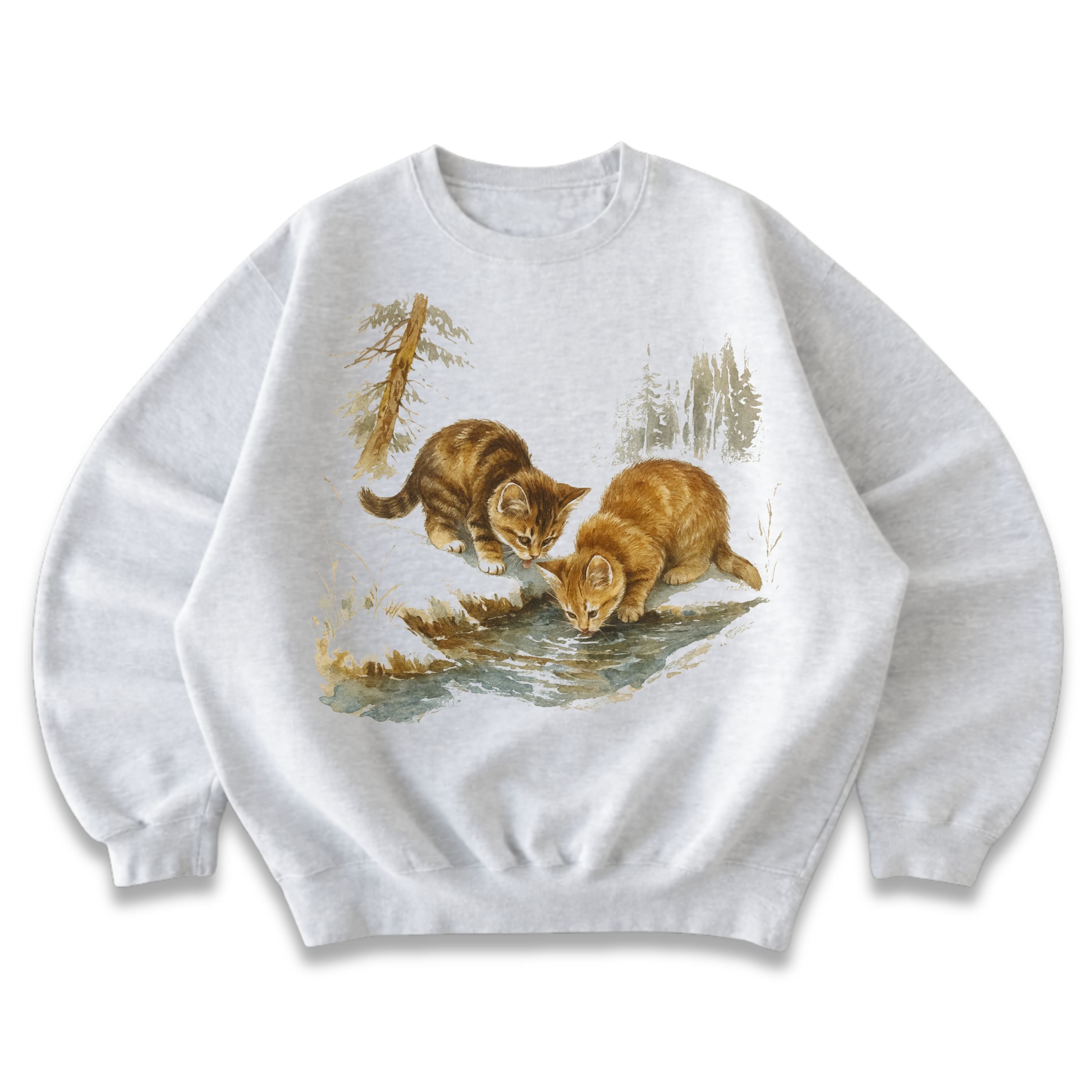 Kittens in Nature Crewneck