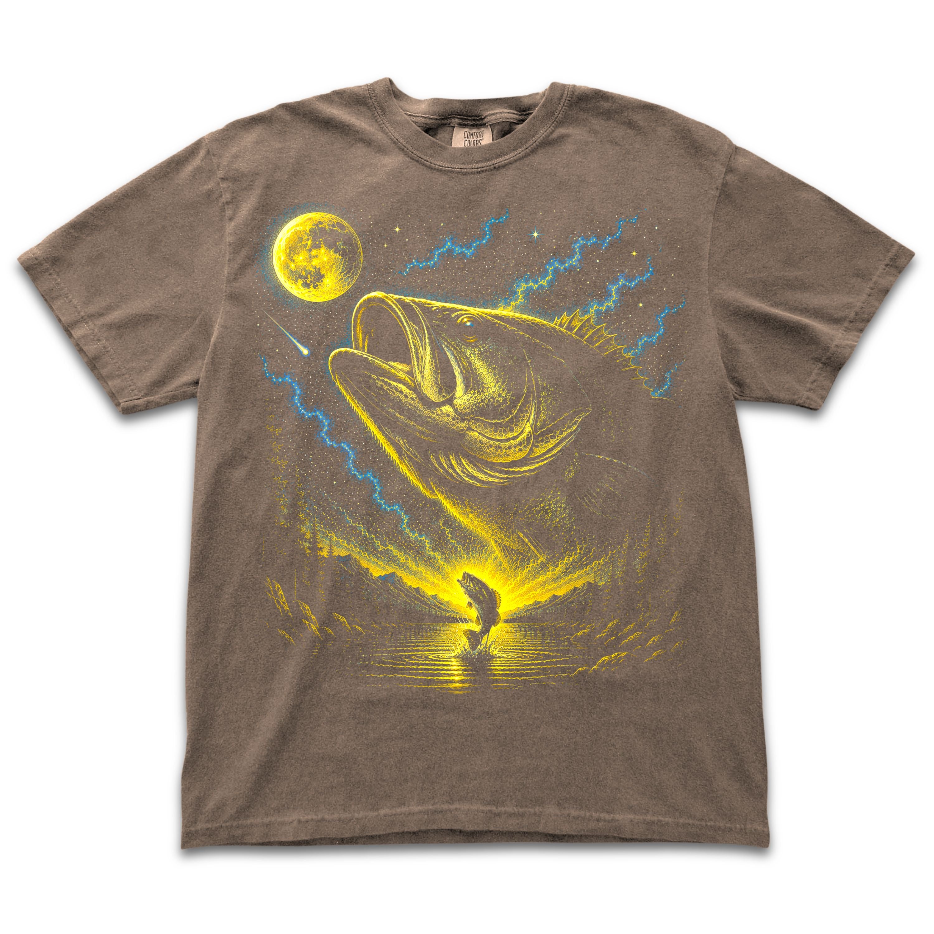 Bass Fish Howling to the Moon