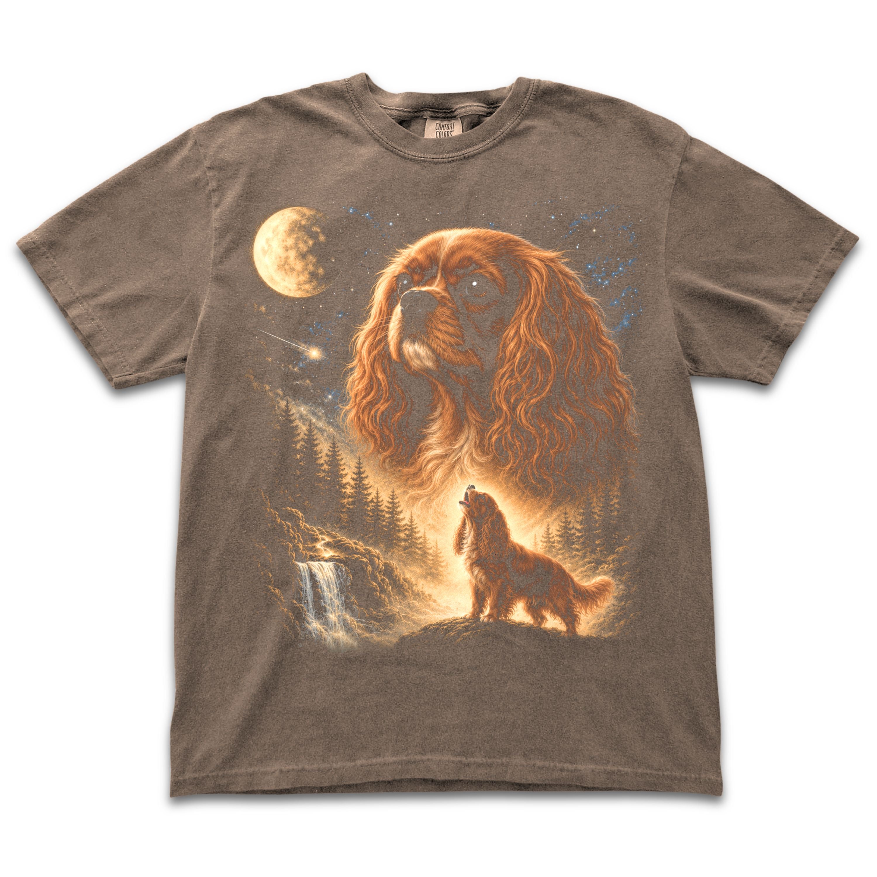 Ruby Cavalier Howling to the Moon