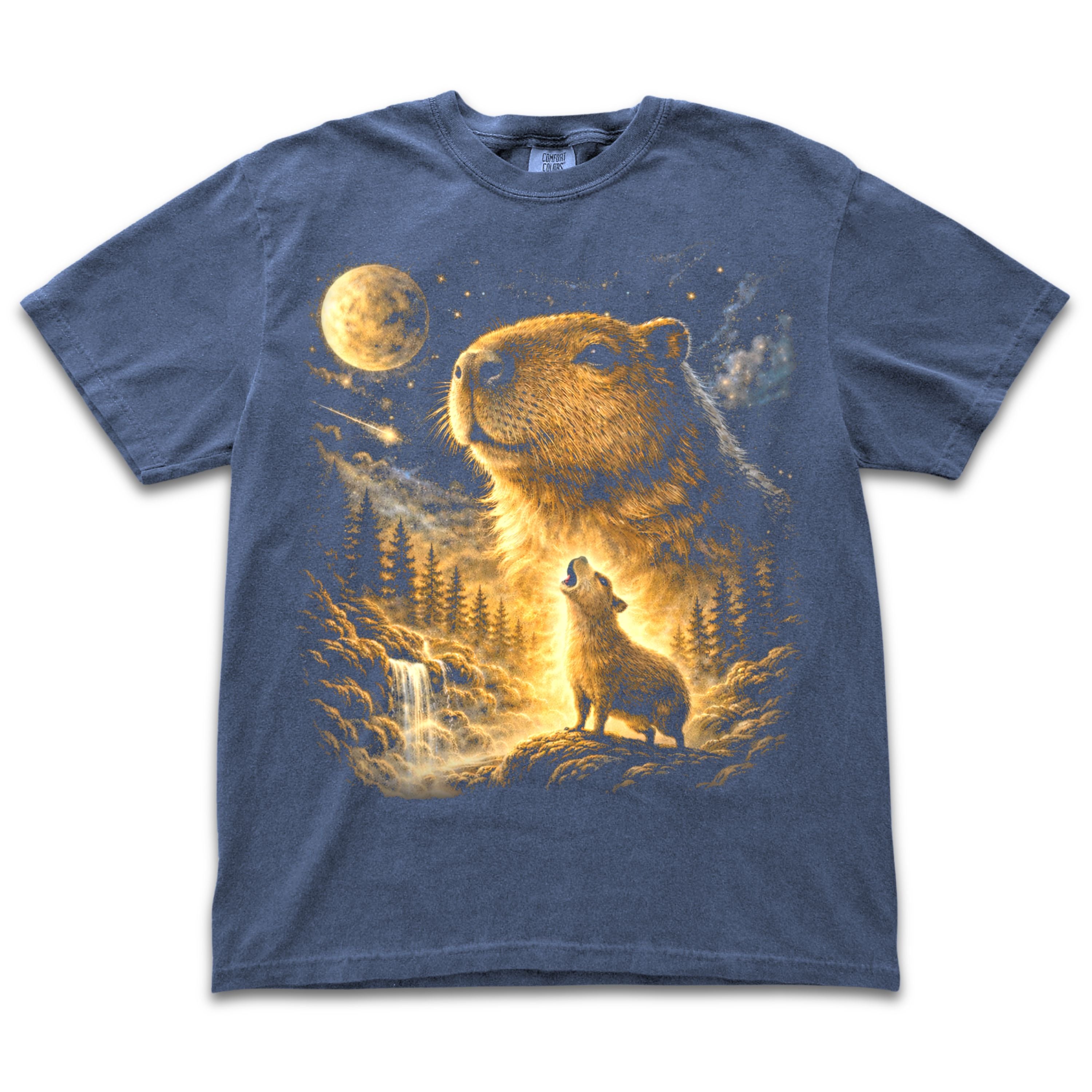 Capybara Howling To The Moon