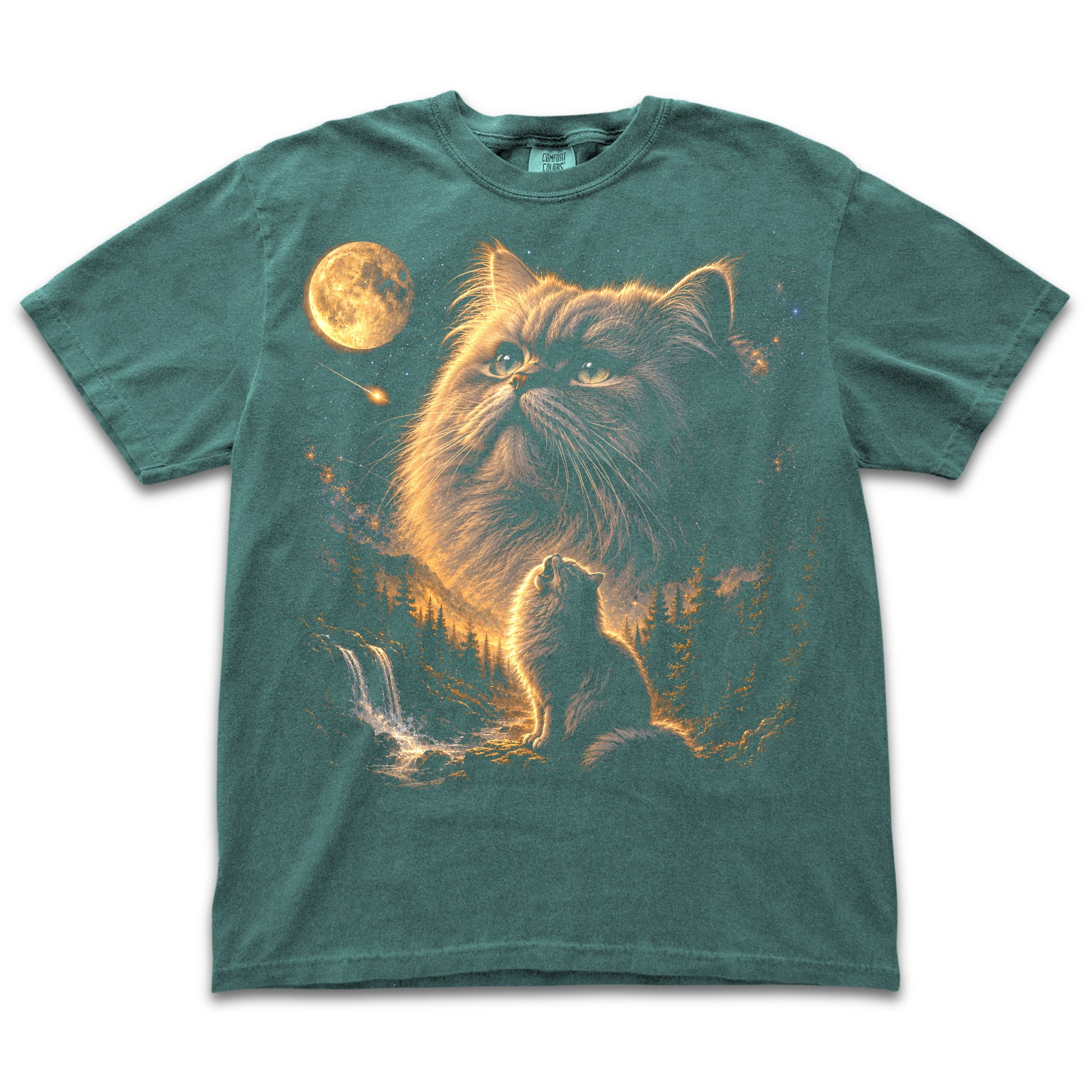 Persian Cat Howling to the Moon