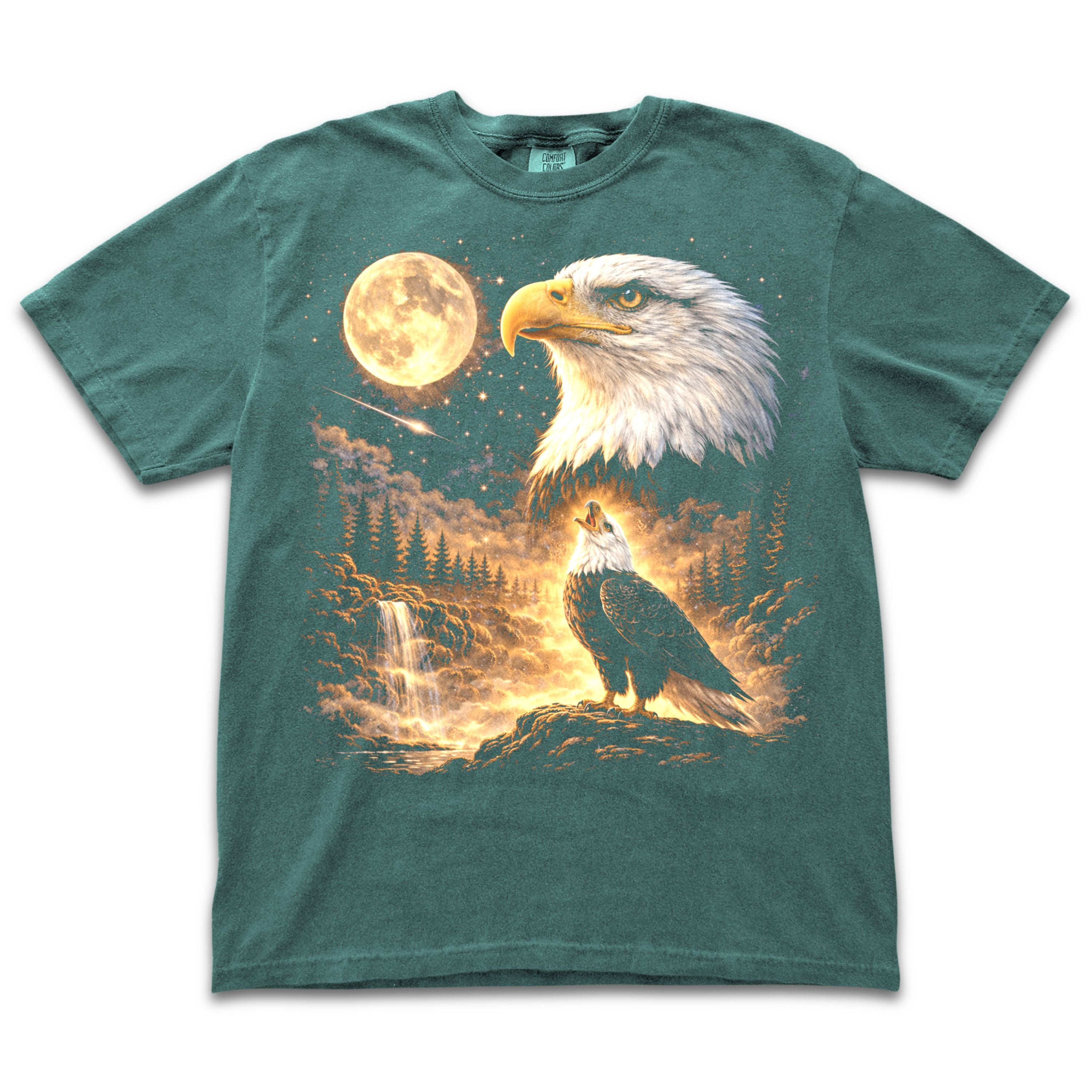 Bald Eagle Howling to the Moon