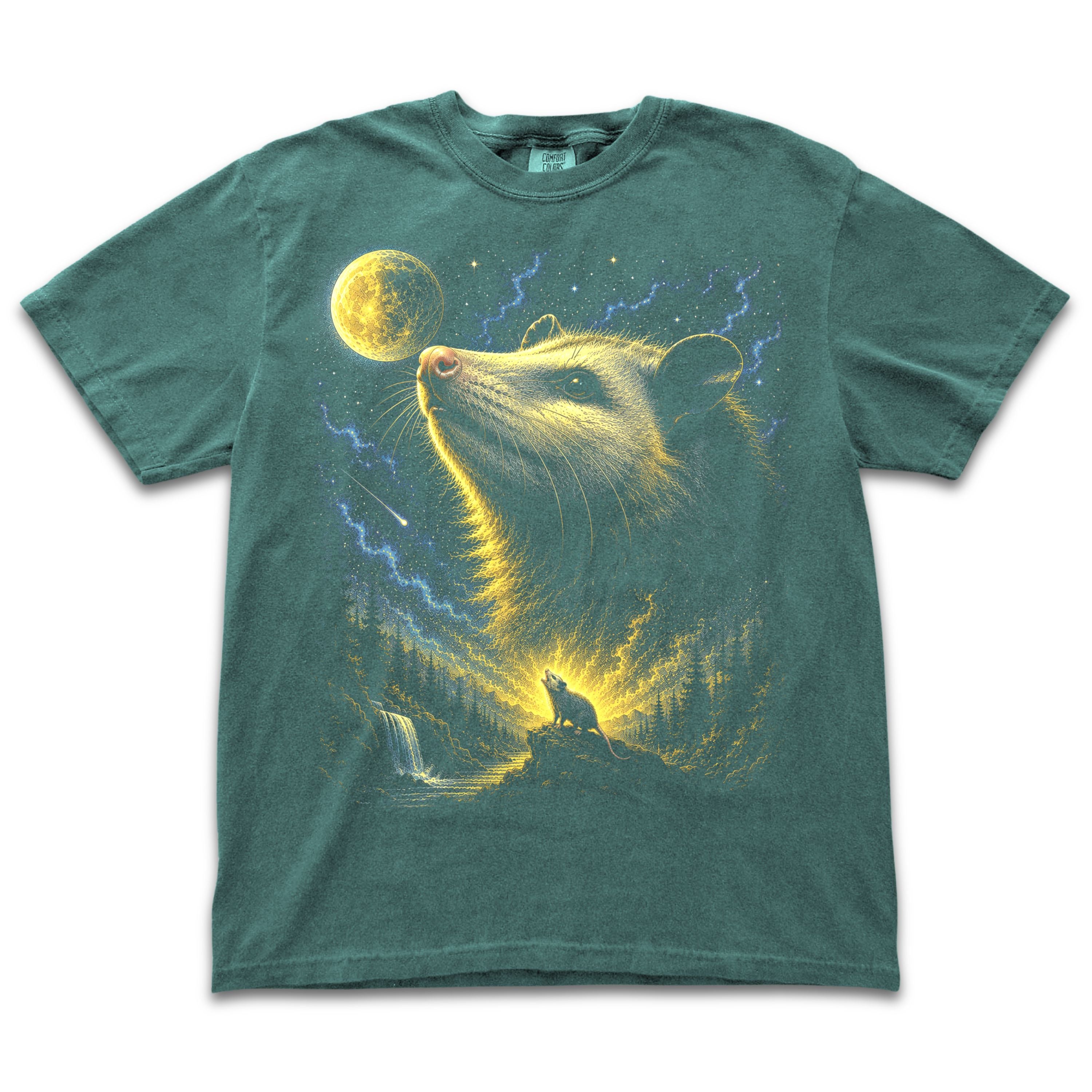 Raccoon Howling to the Moon