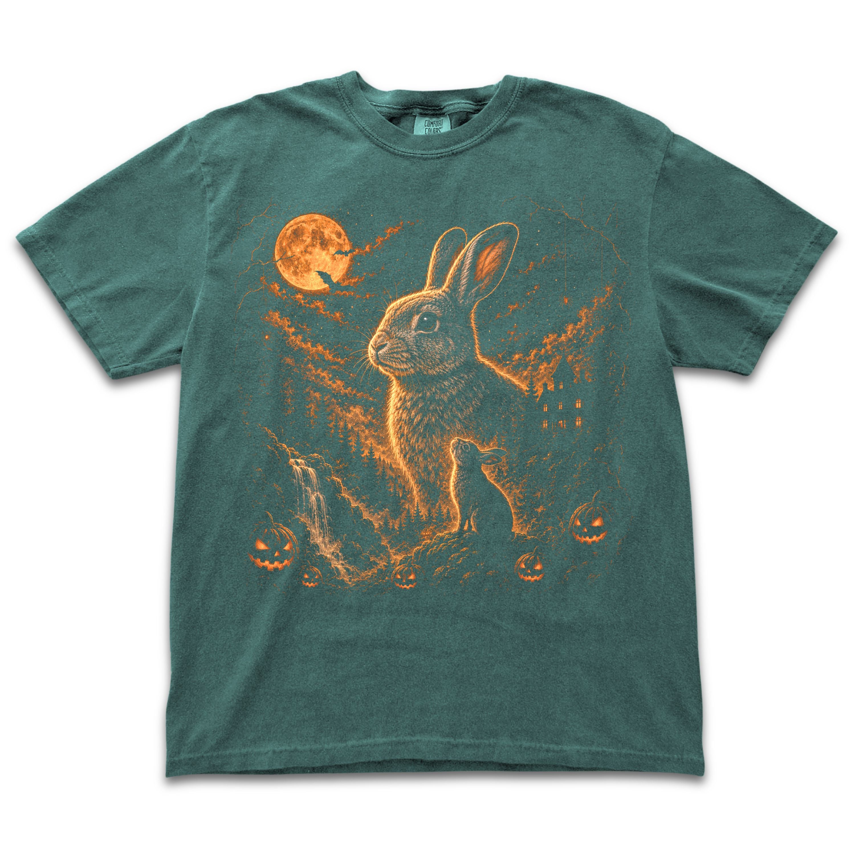 Halloween Rabbit Howling to the Moon