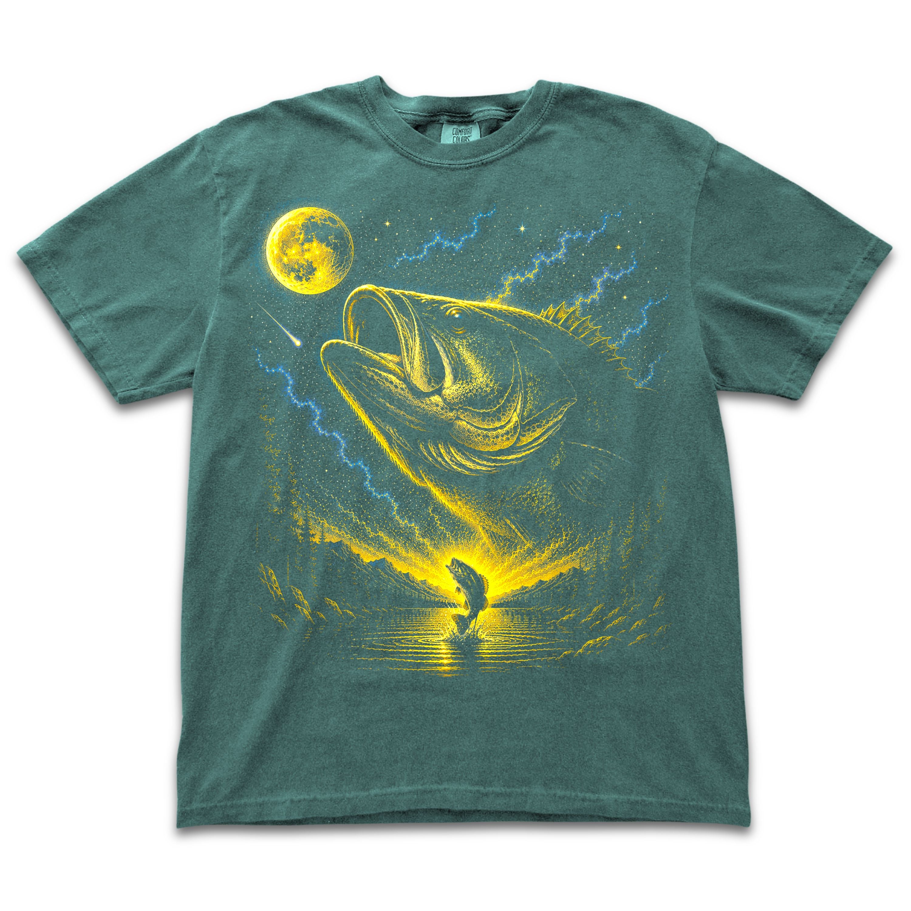 Bass Fish Howling to the Moon