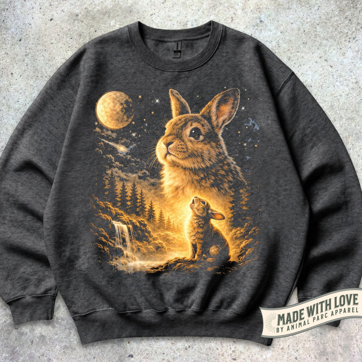 Bunny Howling Moon Crewneck