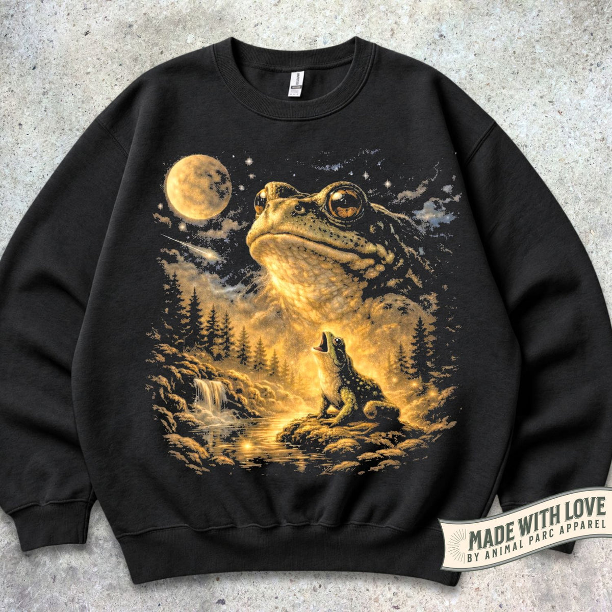 Frog Howling Moon Crewneck