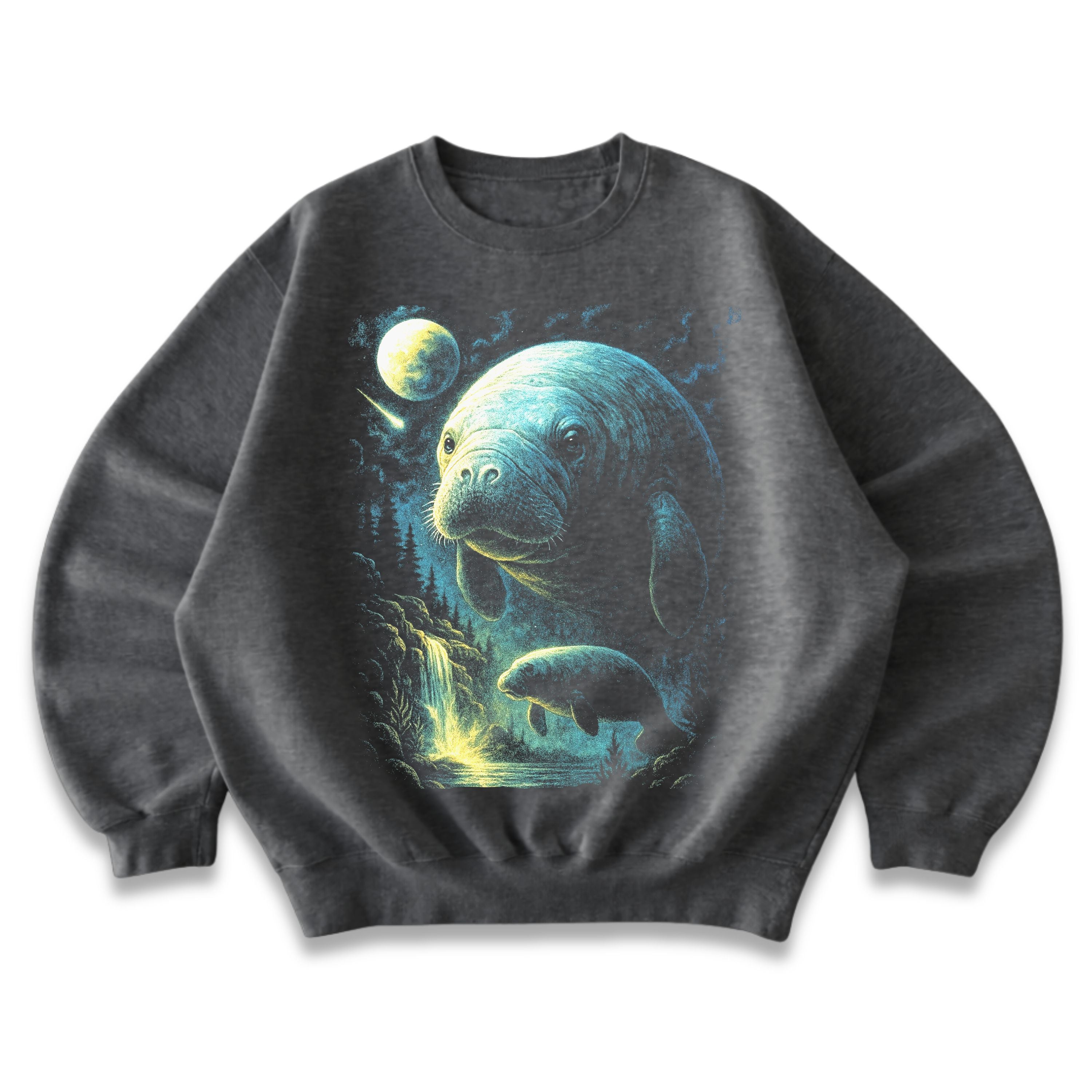Manatee In Moonlight