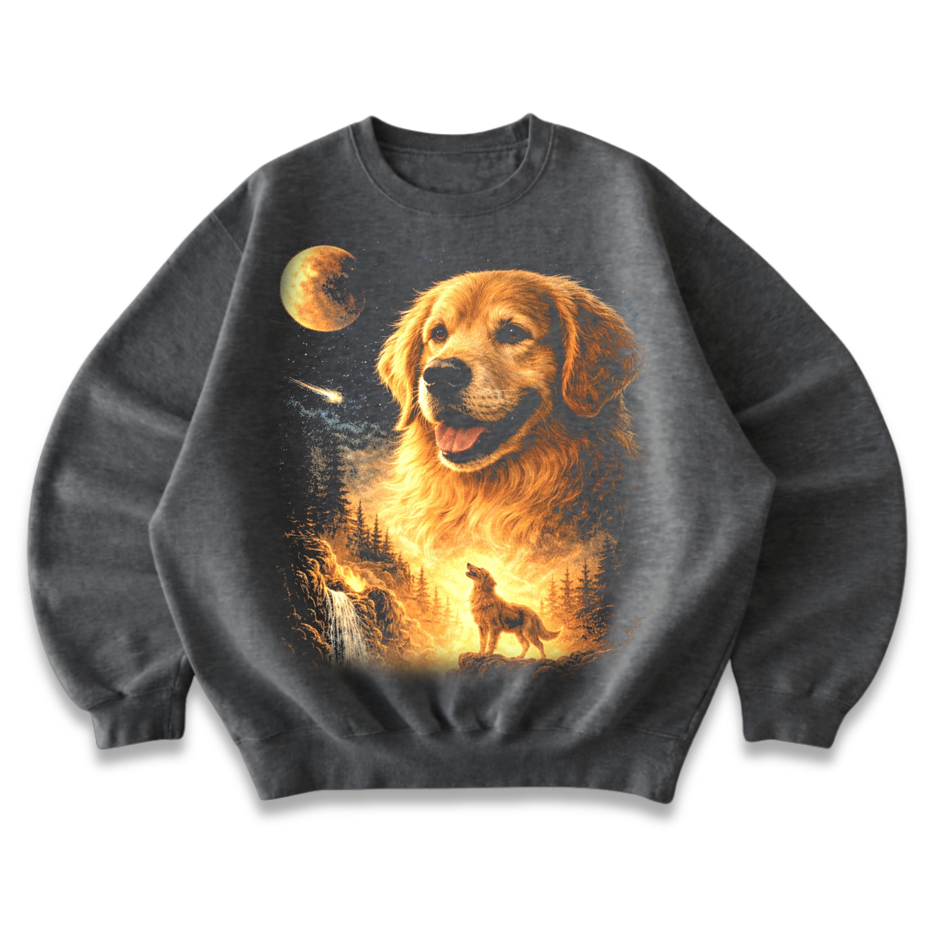 Golden Retriever Moonlight Crewneck