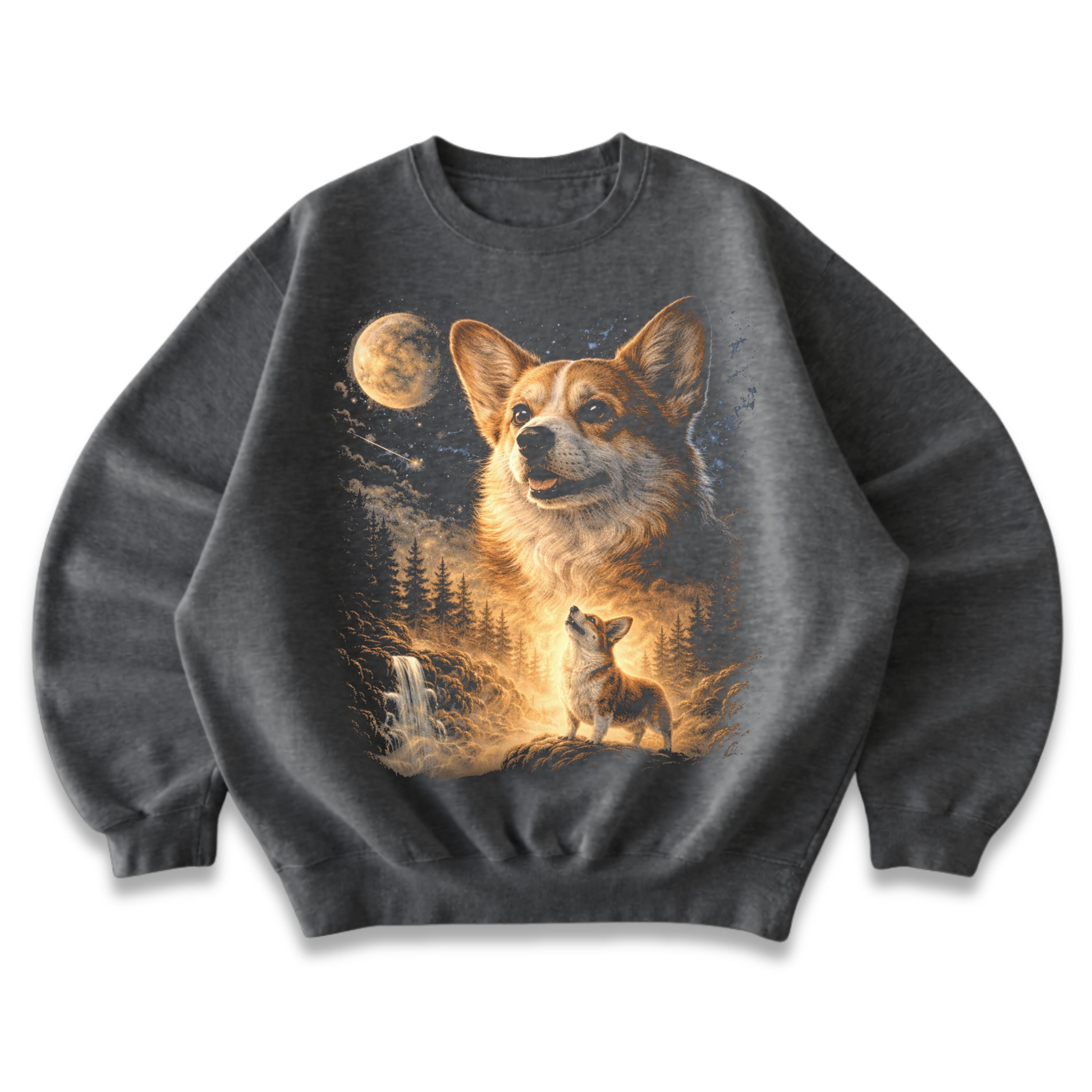 Corgi Moonlight Crewneck