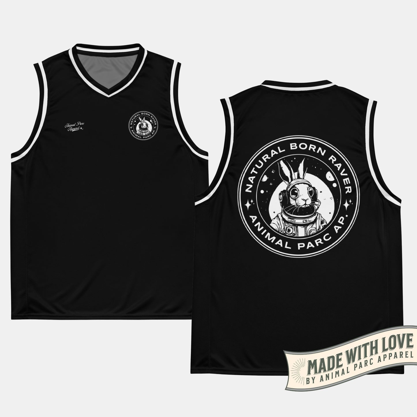Natural Born Raver - Animal Parc - Basketball Jersey
