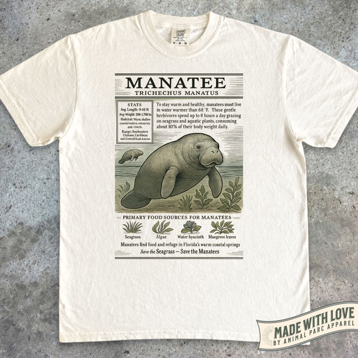 Manatee Zoology Tee
