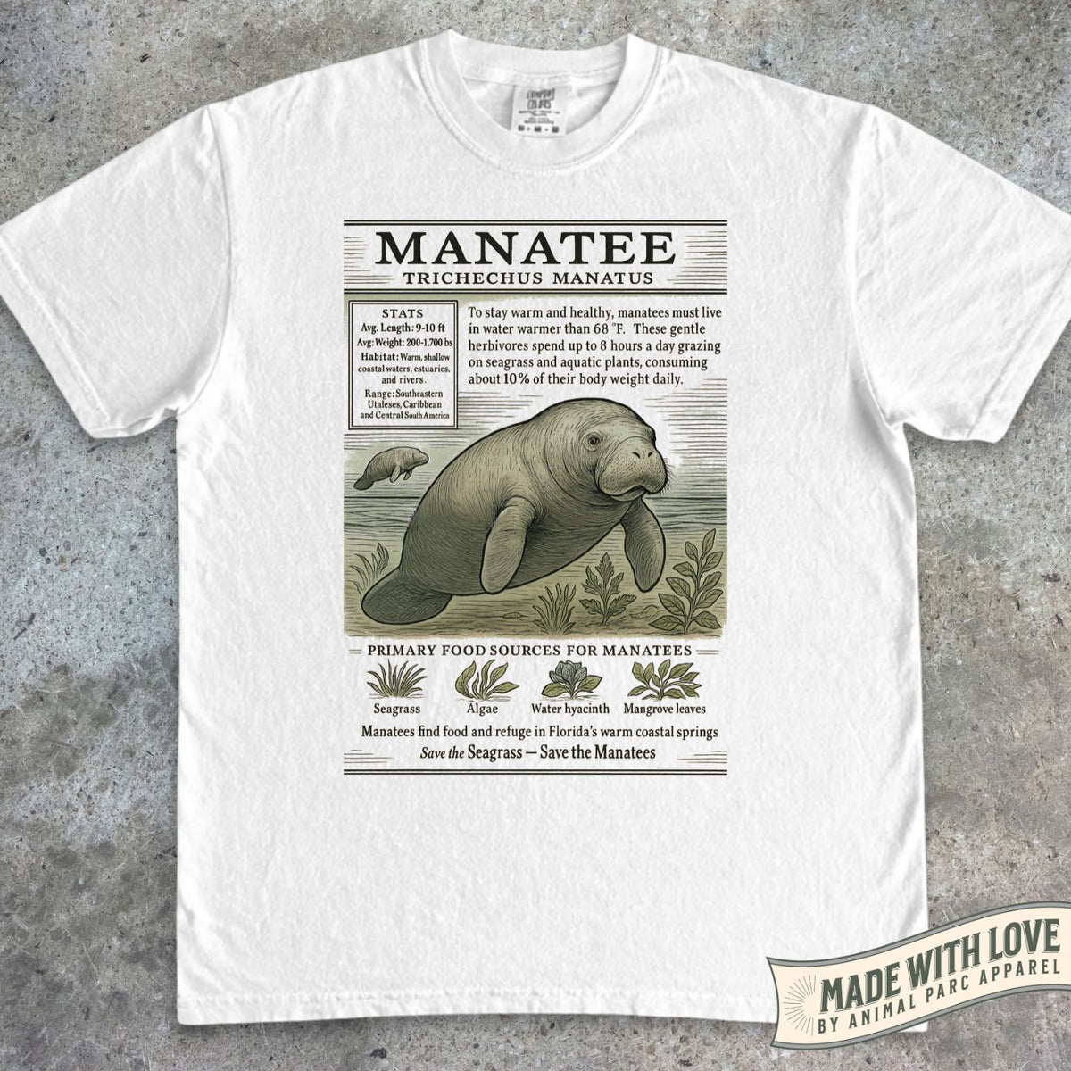 Manatee Zoology Tee