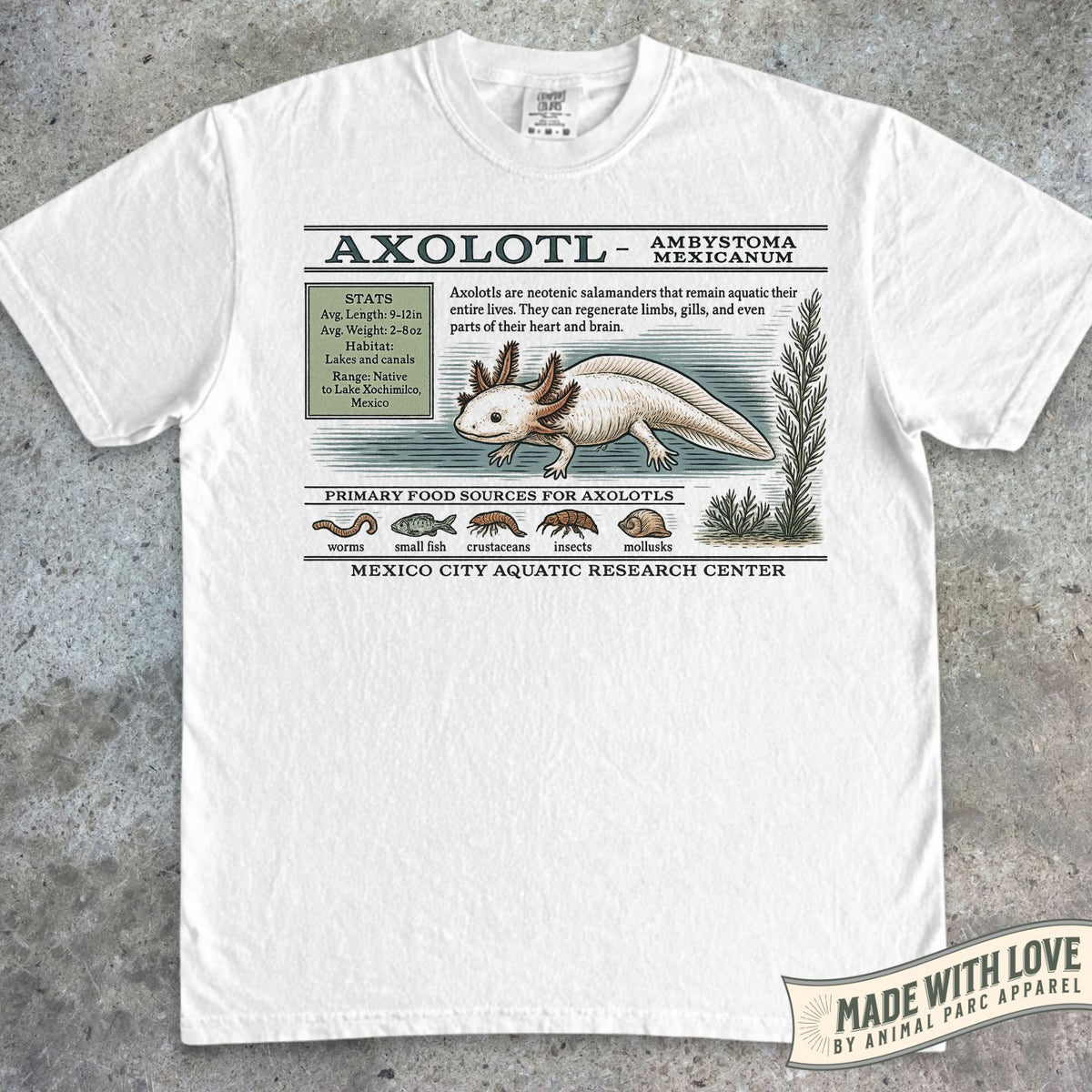 Axolotl Zoology Tee