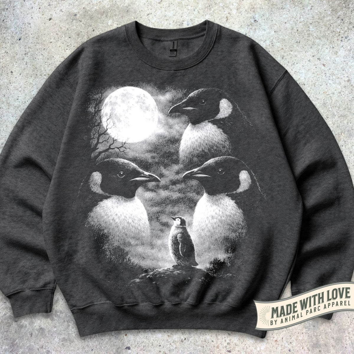 Full Moon Penguins Crewneck