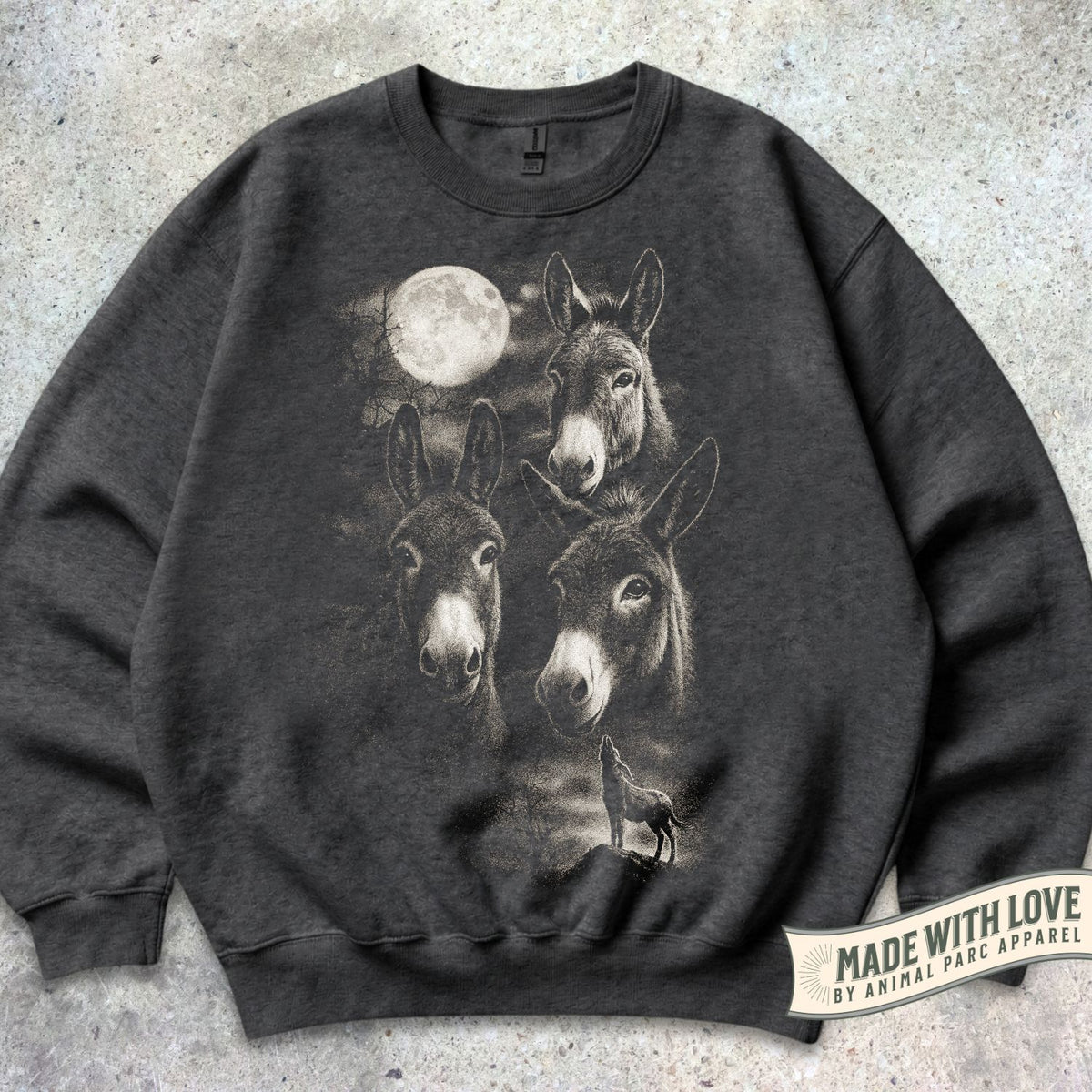 Full Moon Donkeys Crewneck