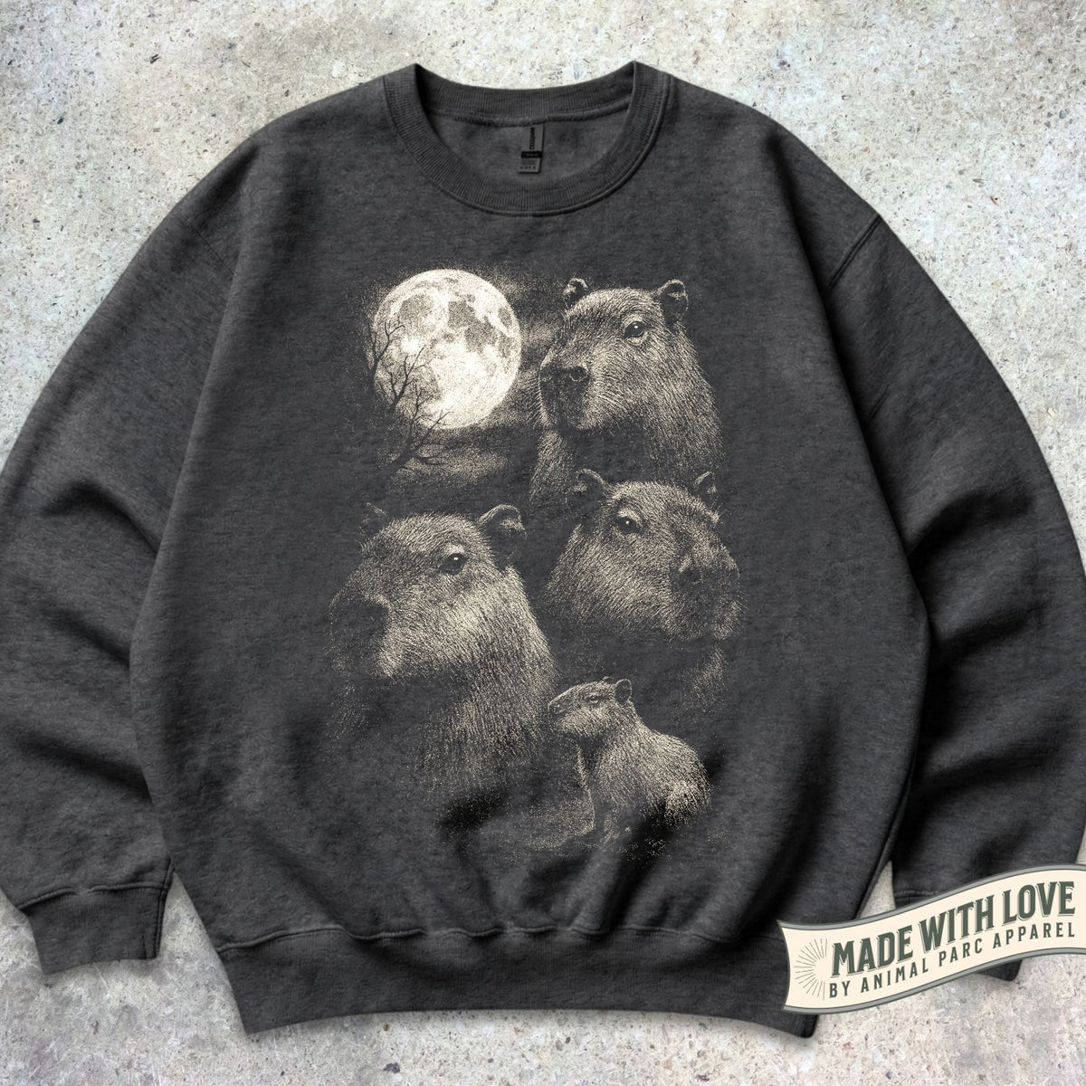 Full Moon Capybaras Crewneck