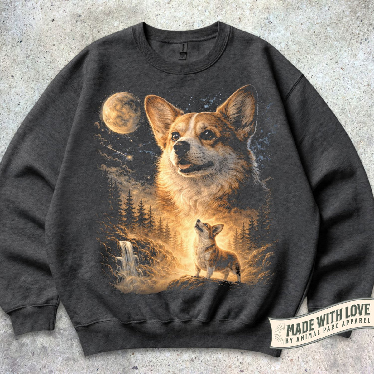 Moonlight Corgi Crewneck