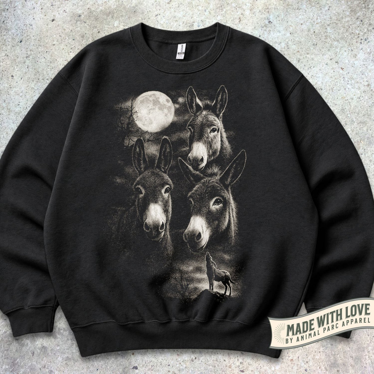 Full Moon Donkeys Crewneck