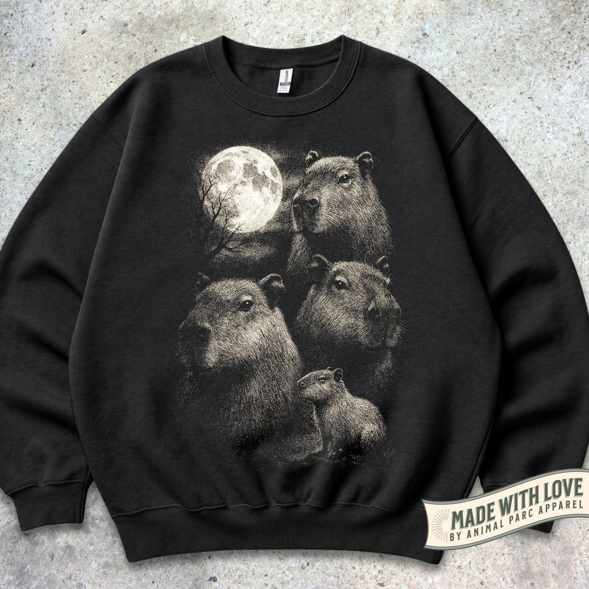 Full Moon Capybaras Crewneck