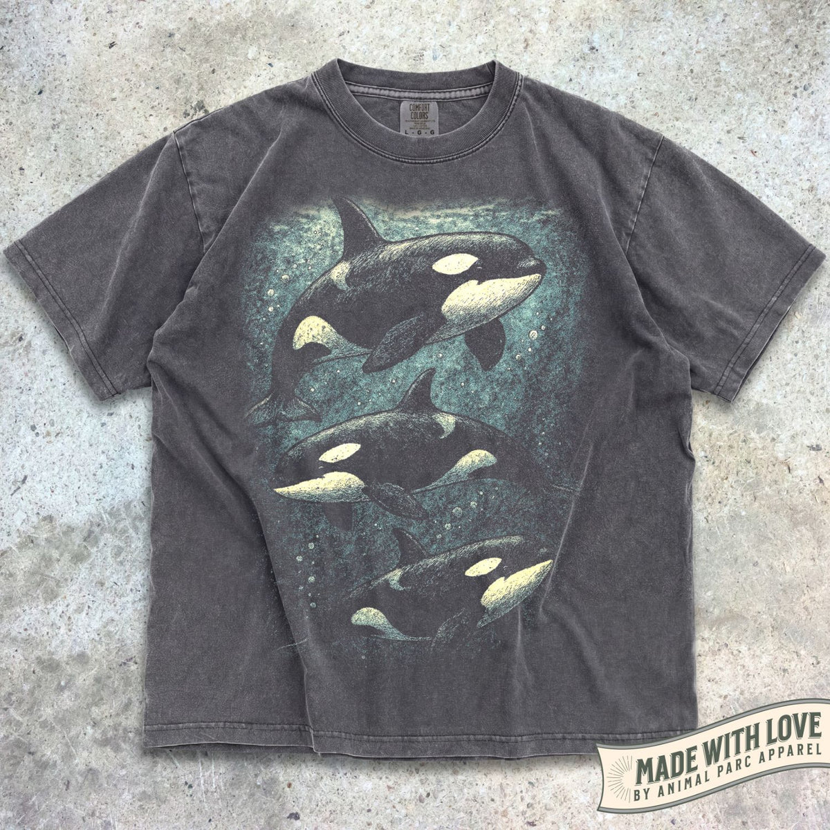 Orcas Under Water Tee