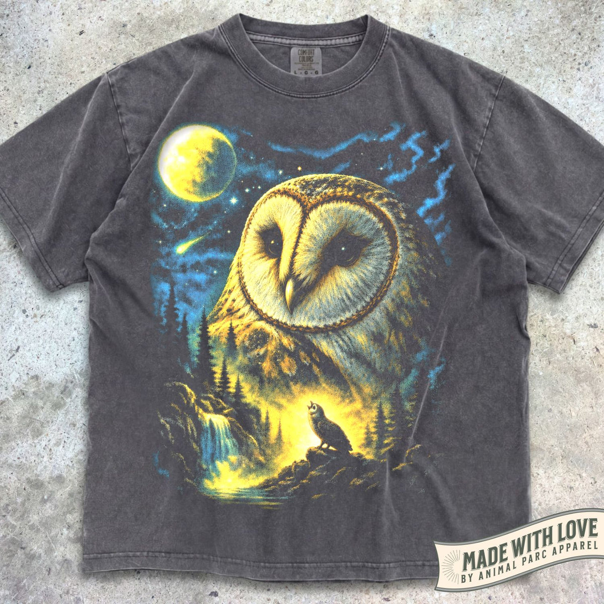 Barn Owl Howling Moon Tee