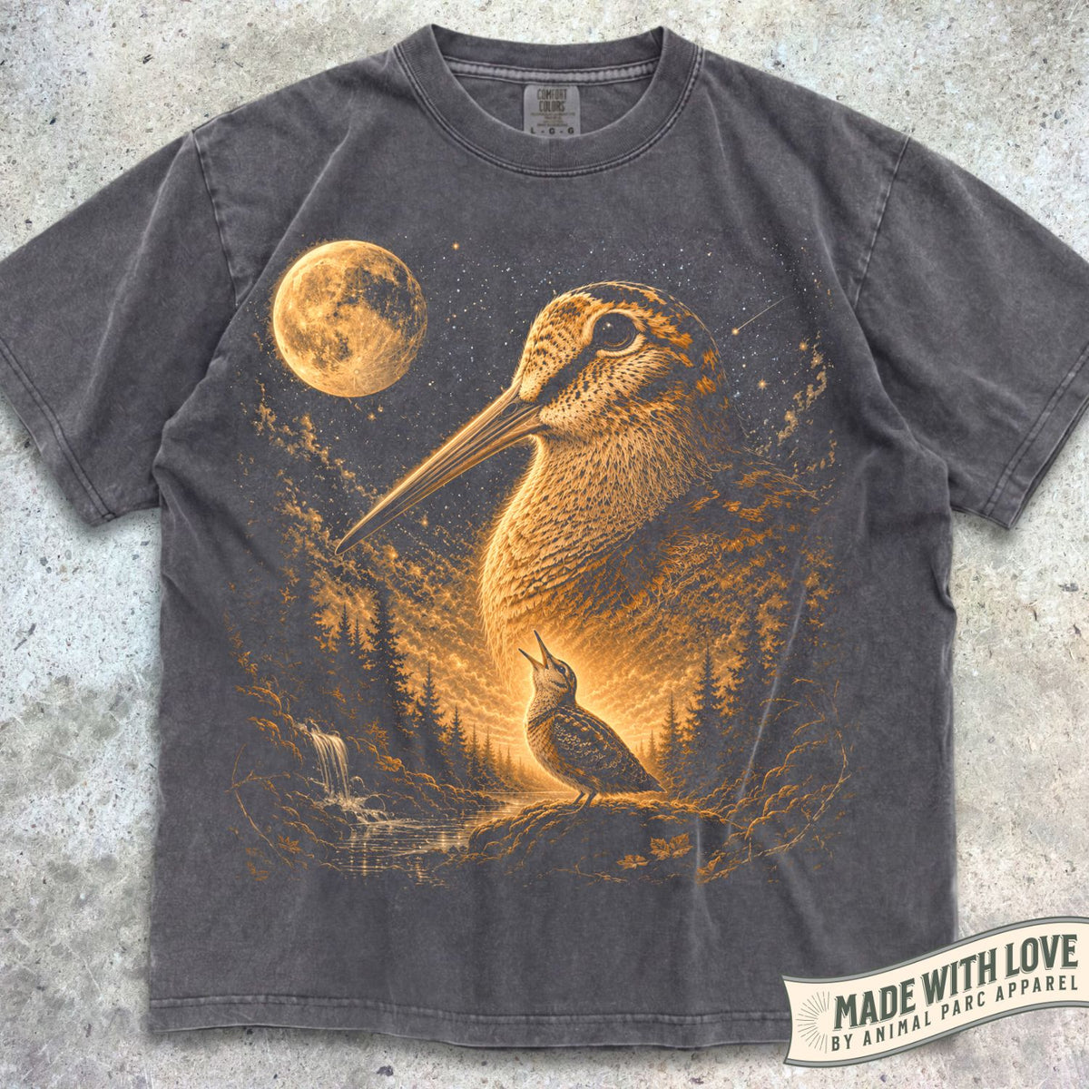 American Woodcock Howling to the Moon