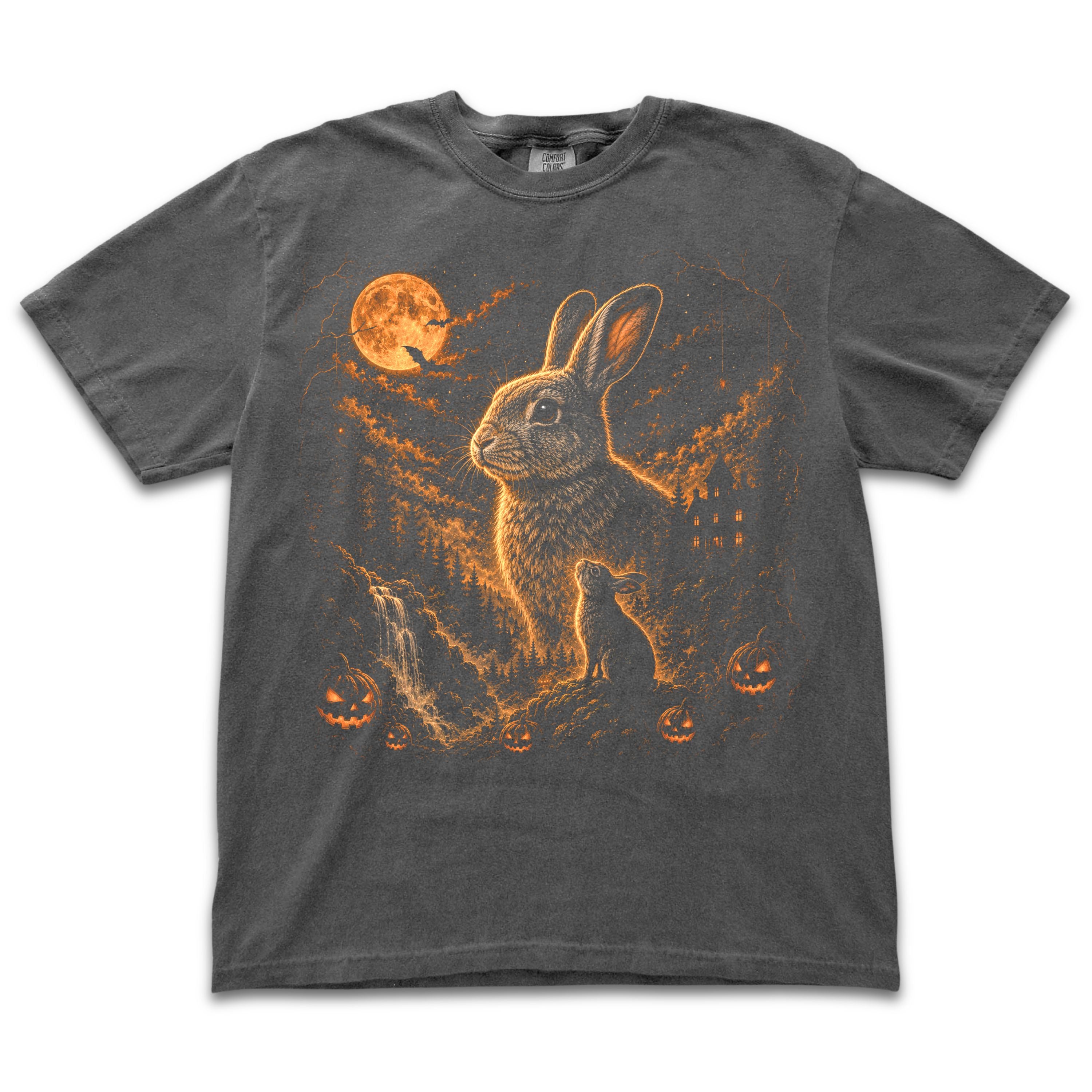 Halloween Rabbit Howling to the Moon